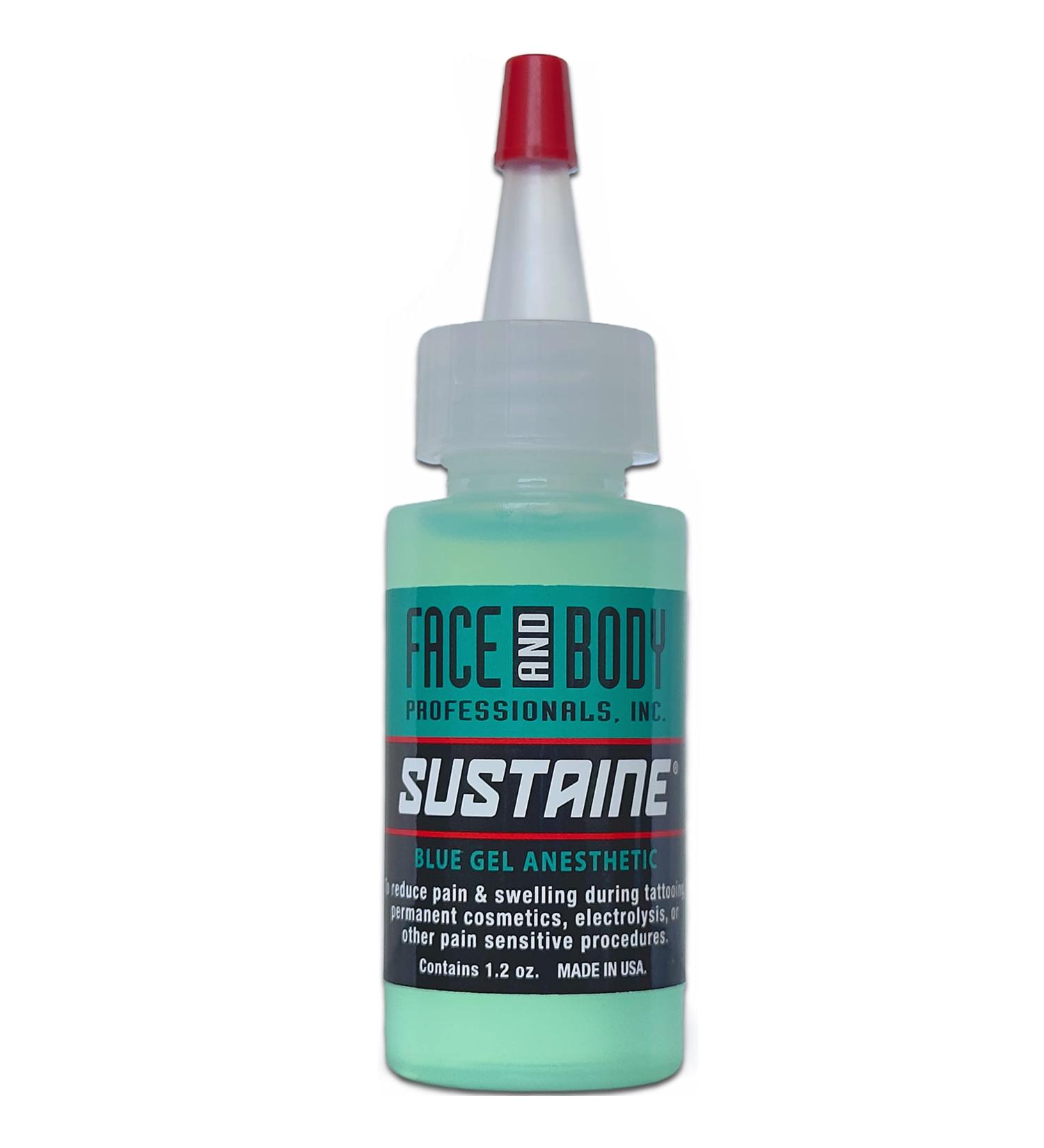 Sustaine Blue Gel 1.2oz - Maximum Strength Lidocaine Numbing Cream for Pain Relief, Tattoo & PMU Procedures - Buy Online on SooperMarket.com
