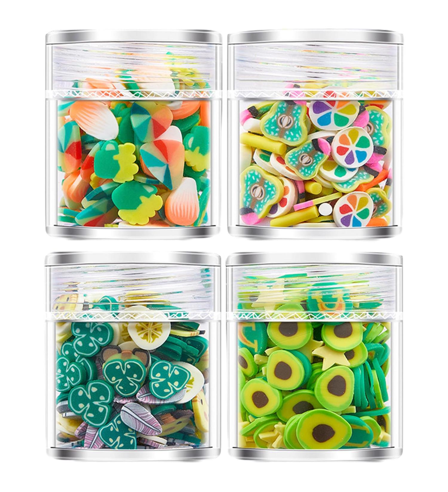 4 Bottles 3D Nail Nail Decoration Nail Adornments Your Nail Look With Eye Catching Ornaments Nail Accessories For Women - Buy Online on SooperMarket.com