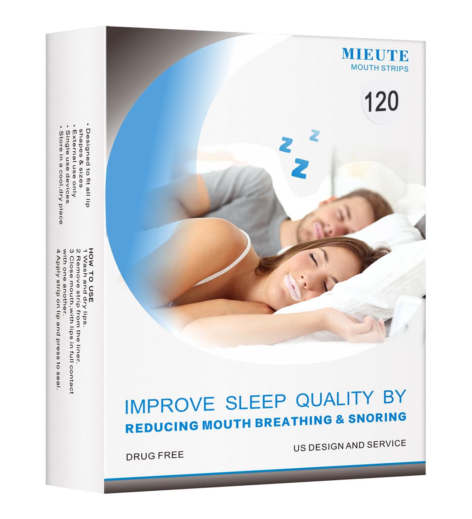 MIEUTE Sleep Mouth Tape - 120Pcs for Better Nose Breathing and Snoring Relief - Buy Online on SooperMarket.com