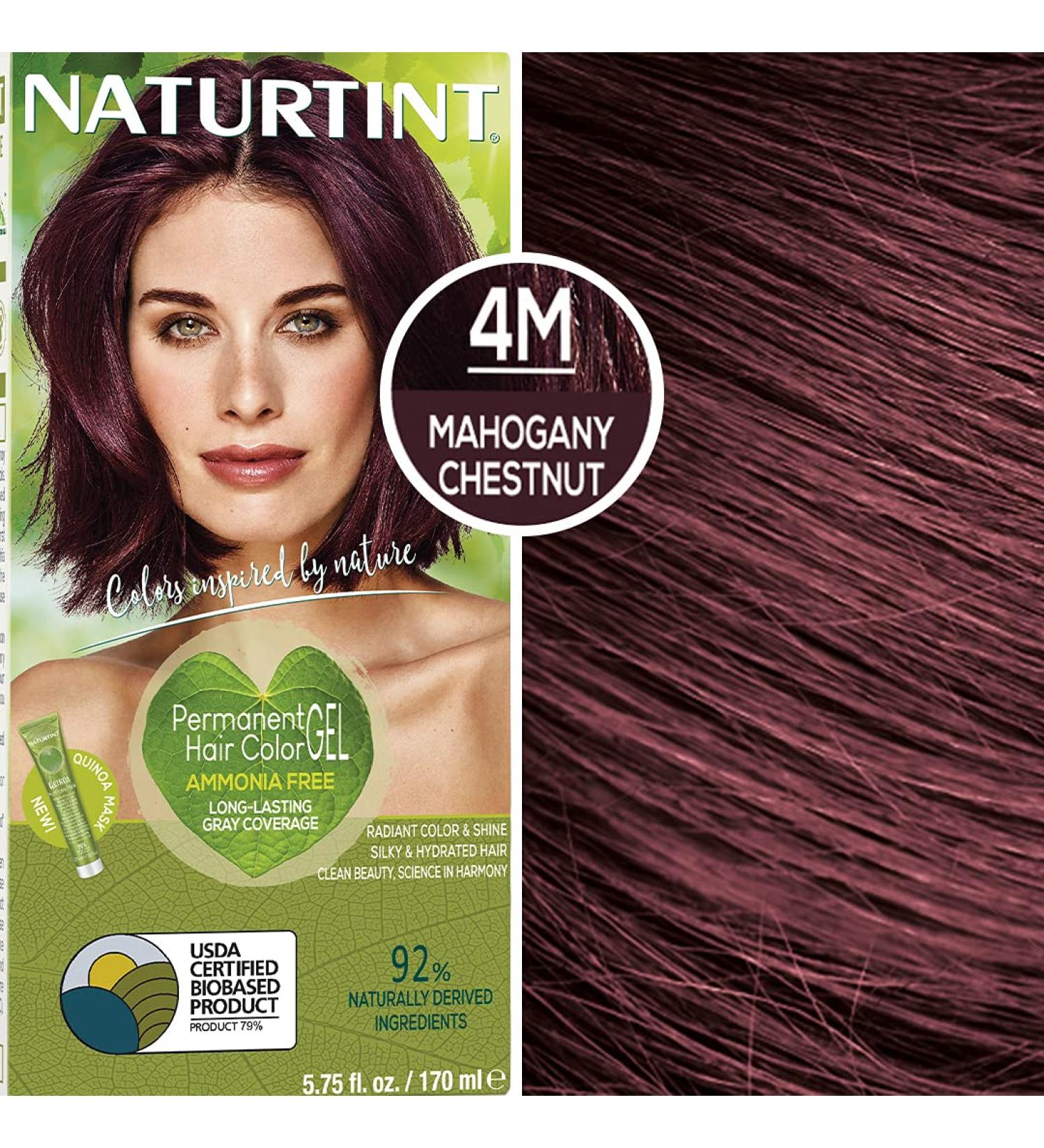 Naturtint 4M Mahogany Chestnut Permanent Hair Color - 5.6 fl oz | Natural & Ammonia-Free - Buy Online on SooperMarket.com