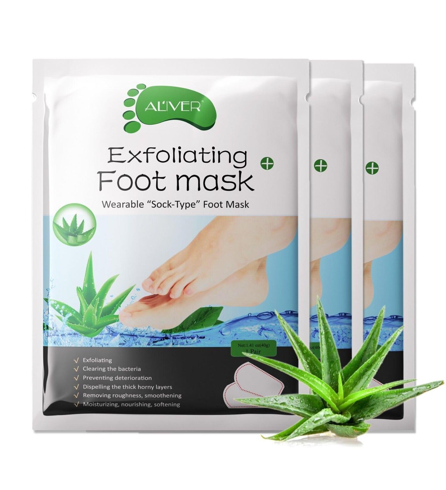 Footmaster Aloe Peeling Socks | Intensive Foot Care for Silky Feet | Remove Rough Skin & Cracks - 3 Pairs - Buy Online on SooperMarket.com