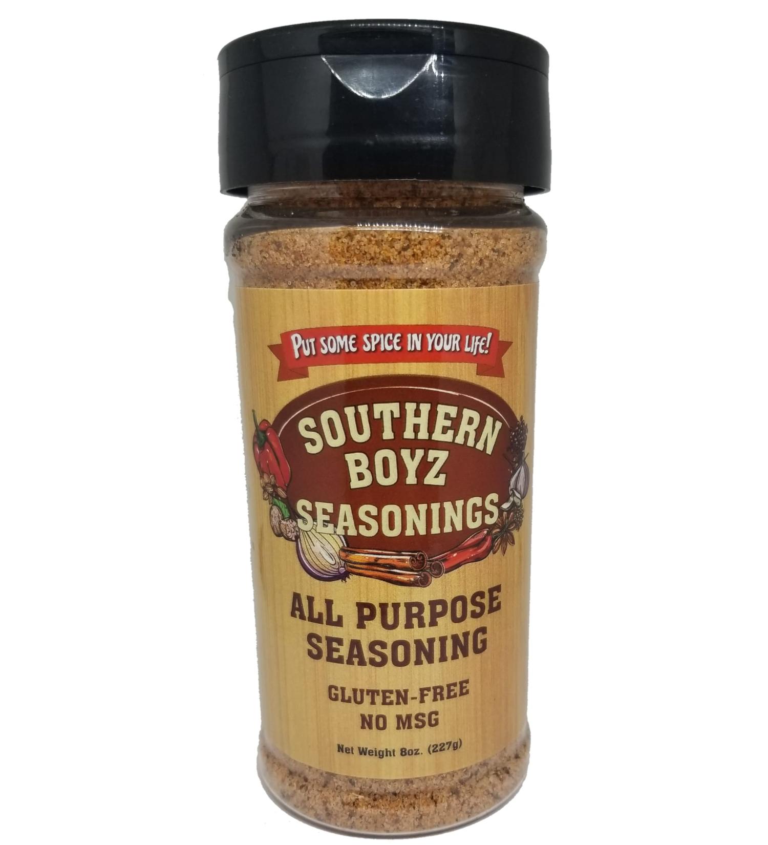 Southern Boyz All Purpose Cajun Creole Seasoning, 8 Ounce Shaker (No MSG, Gluten-Free Blend), 8 Ounce (Pack of 1)