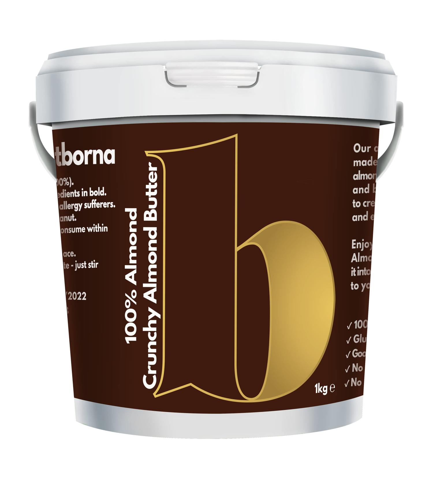 Borna Foods 100% Pure Crunchy Almond Butter 1kg
