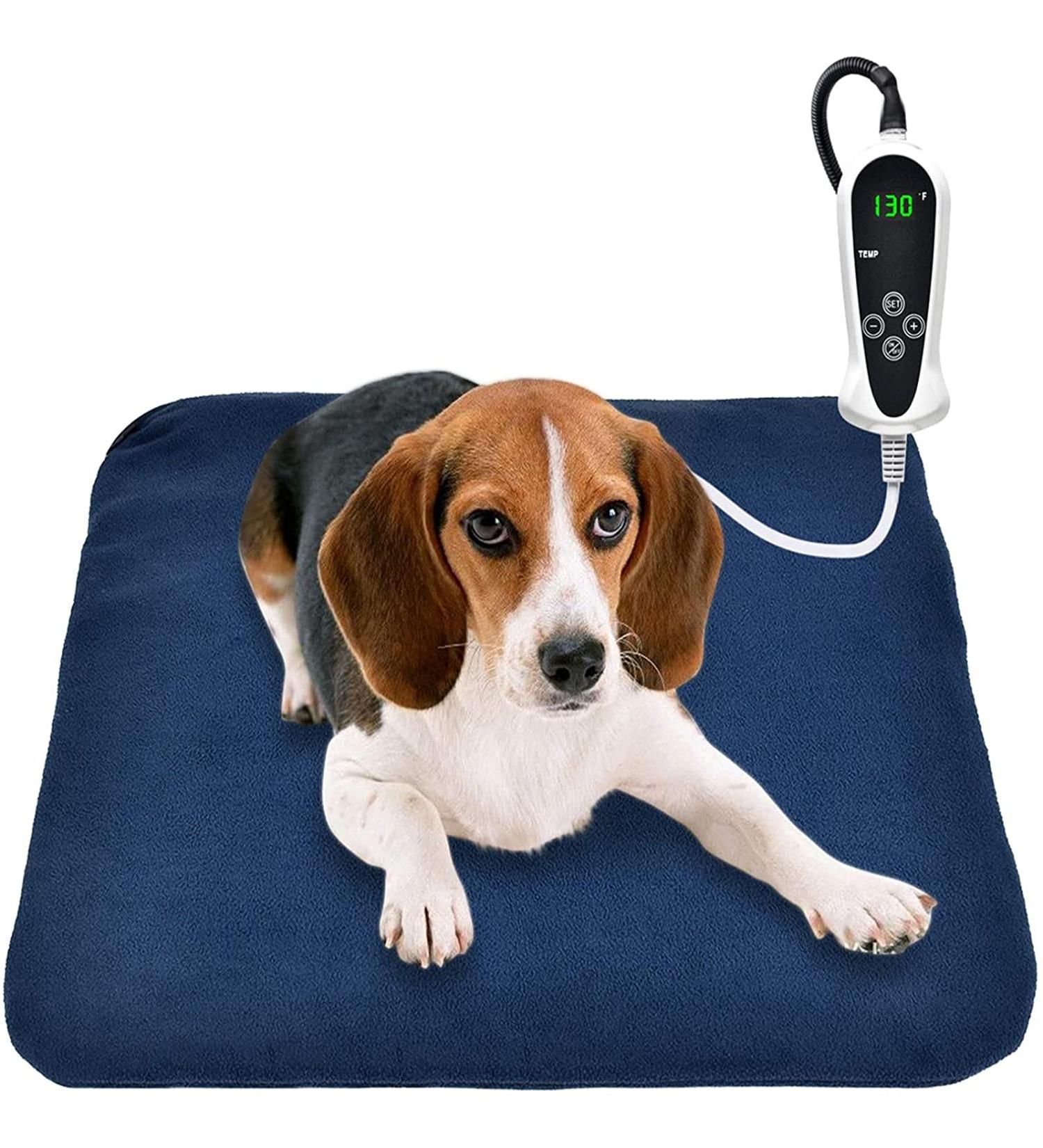 Pet Heating Pad for Dogs & Cats - Electric Indoor Warming Mat with Auto Power Off - 18 x 18 - Buy Online on SooperMarket.com