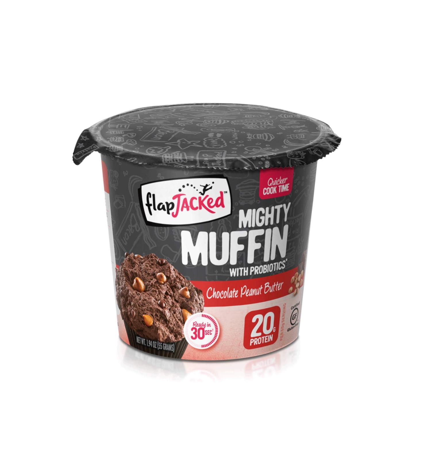 FlapJacked Mighty Muffins Gluten-Free Chocolate Peanut Butter 1.94 oz (Pack of 12) - Buy Online on SooperMarket.com