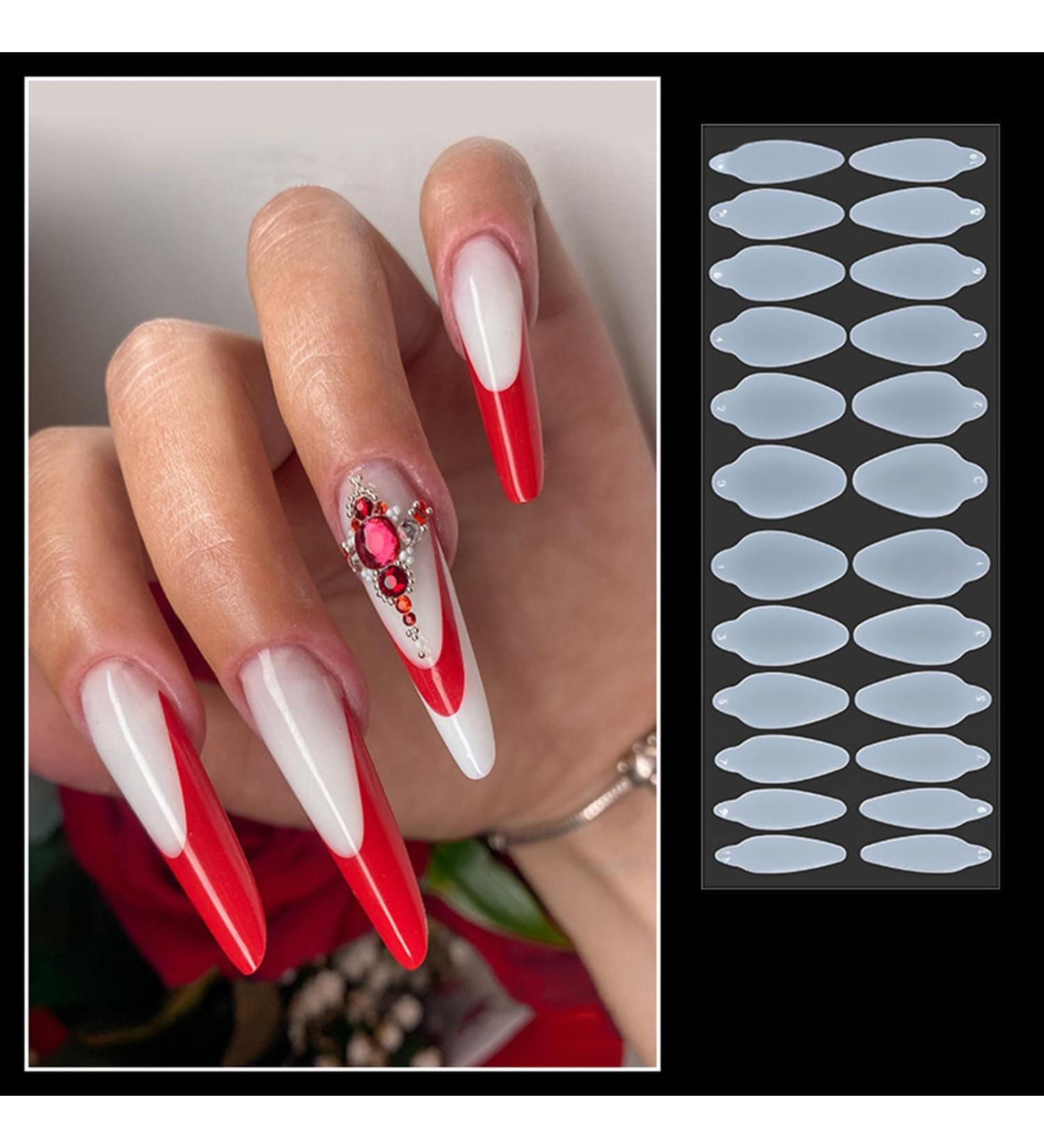 24Pcs/Bag Nails Form Nail Stickers Manicure Acrylic Templates Nail Extension Supplies Professional Accessories Nail Forms Moulds Nail Extension Films Silicone Gel Nail Forms Moulds - Buy Online on SooperMarket.com