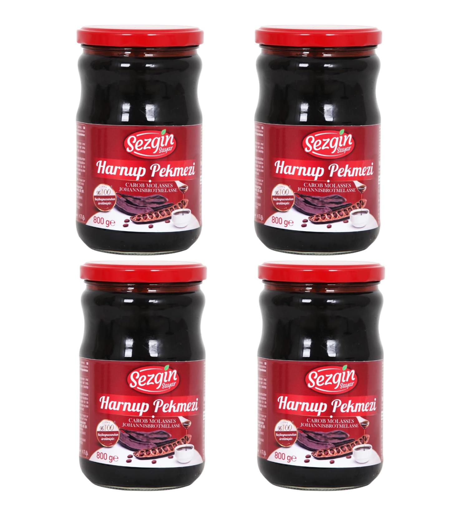 Johannisbrots Syrup - 100% Natural Keciboynuzu Pekmezi | Vegan & Gluten-Free | 4 x 640g Pack | No Dyes or Preservatives - Buy Online on SooperMarket.com