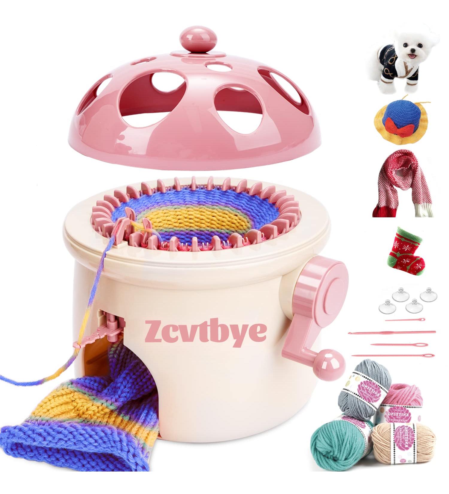 Smart Weaving Loom 32 Needles Knitting Machine Kit for Adults/Child - DIY Hand Knitting Circle Machine - Rotating Double Knitting Machine - Buy Online on SooperMarket.com