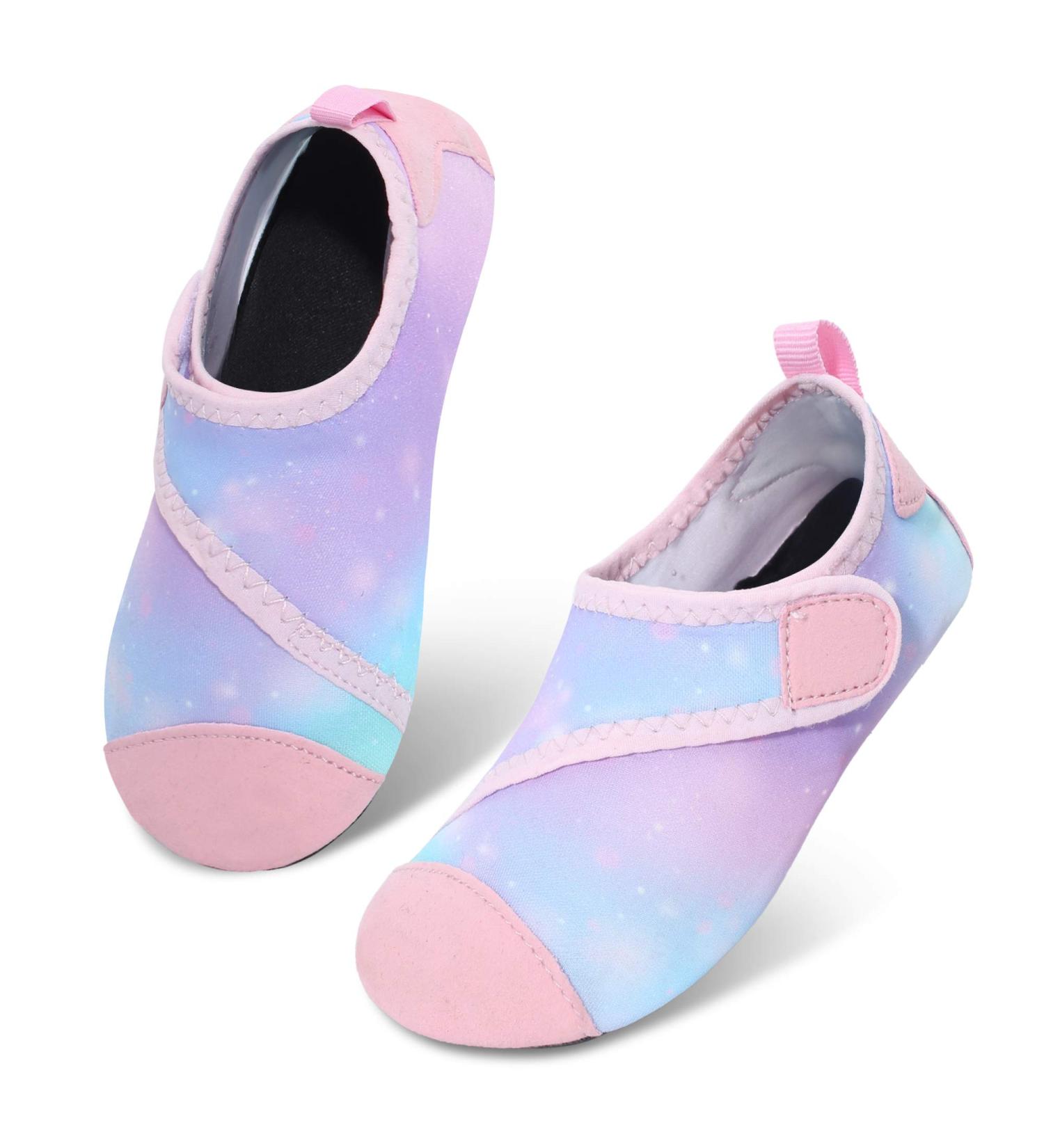 JIASUQI Kids Water Shoes Quick Dry Aqua Socks 3.5/4.5 UK - Easy Light Pink - Buy Online on SooperMarket.com