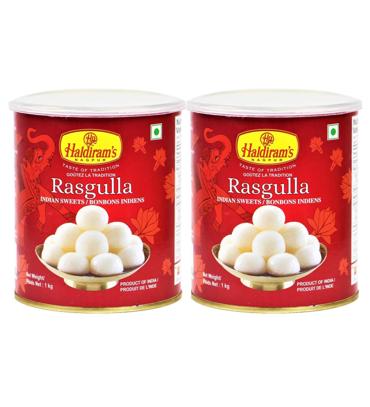 Haldiram's Nagpur Rasgulla Diwali Sweet - 1 KG (Pack of 2) - Buy Online on SooperMarket.com