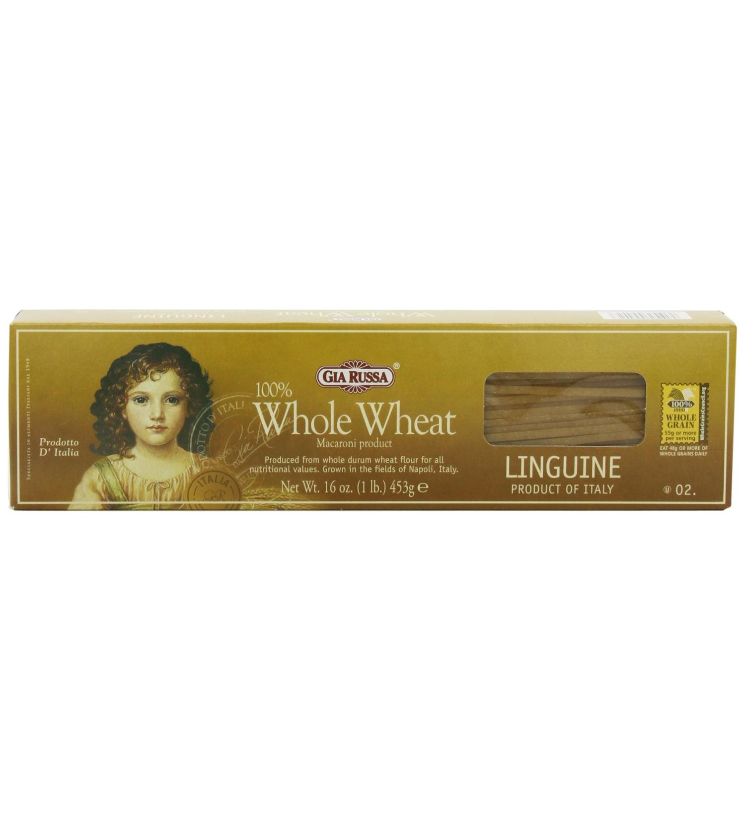Gia Russa Whole Wheat Linguine 16oz - Pack of 5 | Premium Pasta Option - Buy Online on SooperMarket.com