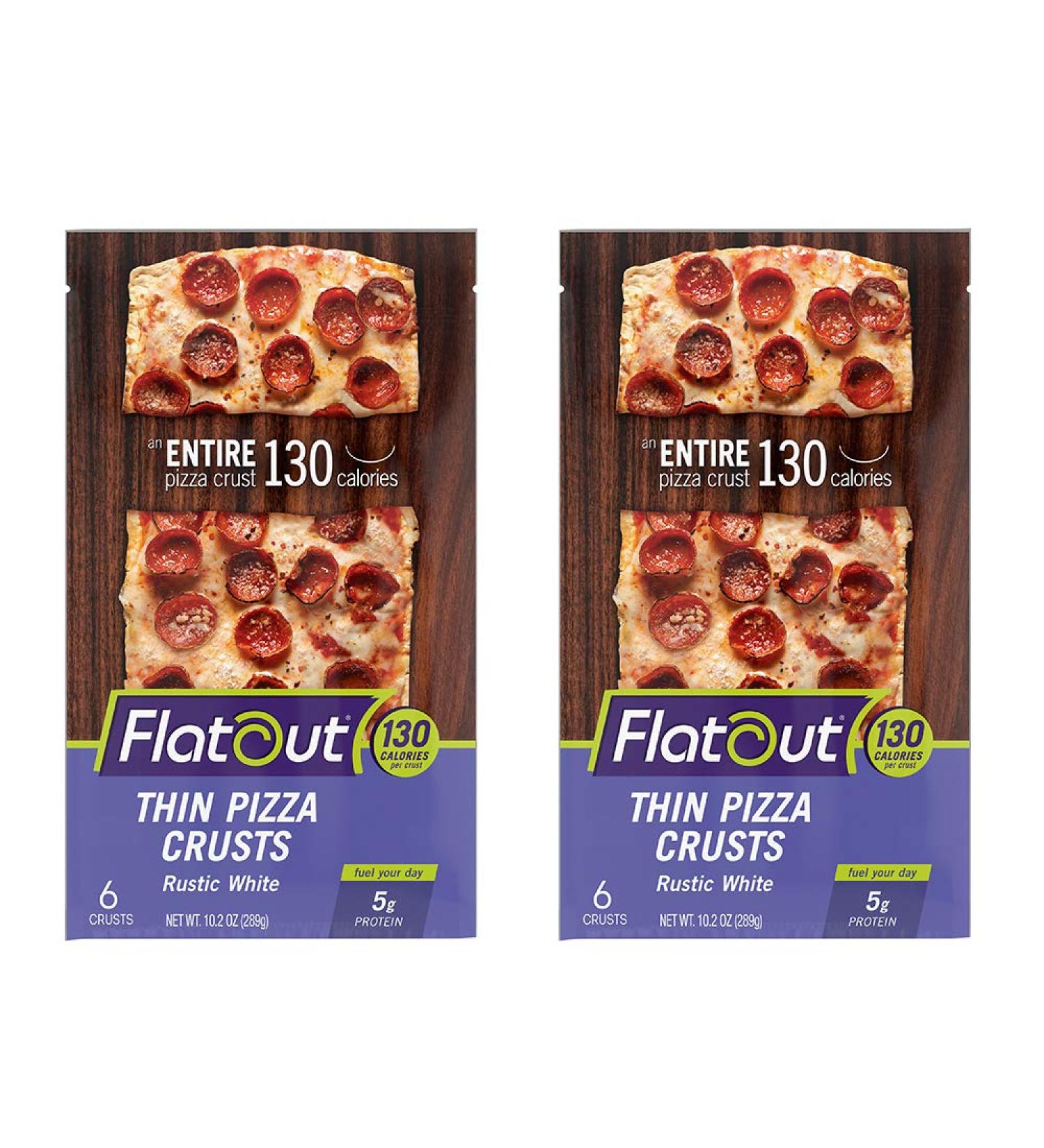 Flatout Thin Pizza Crust Rustic White - 12 Crusts Pack - Buy Online on SooperMarket.com