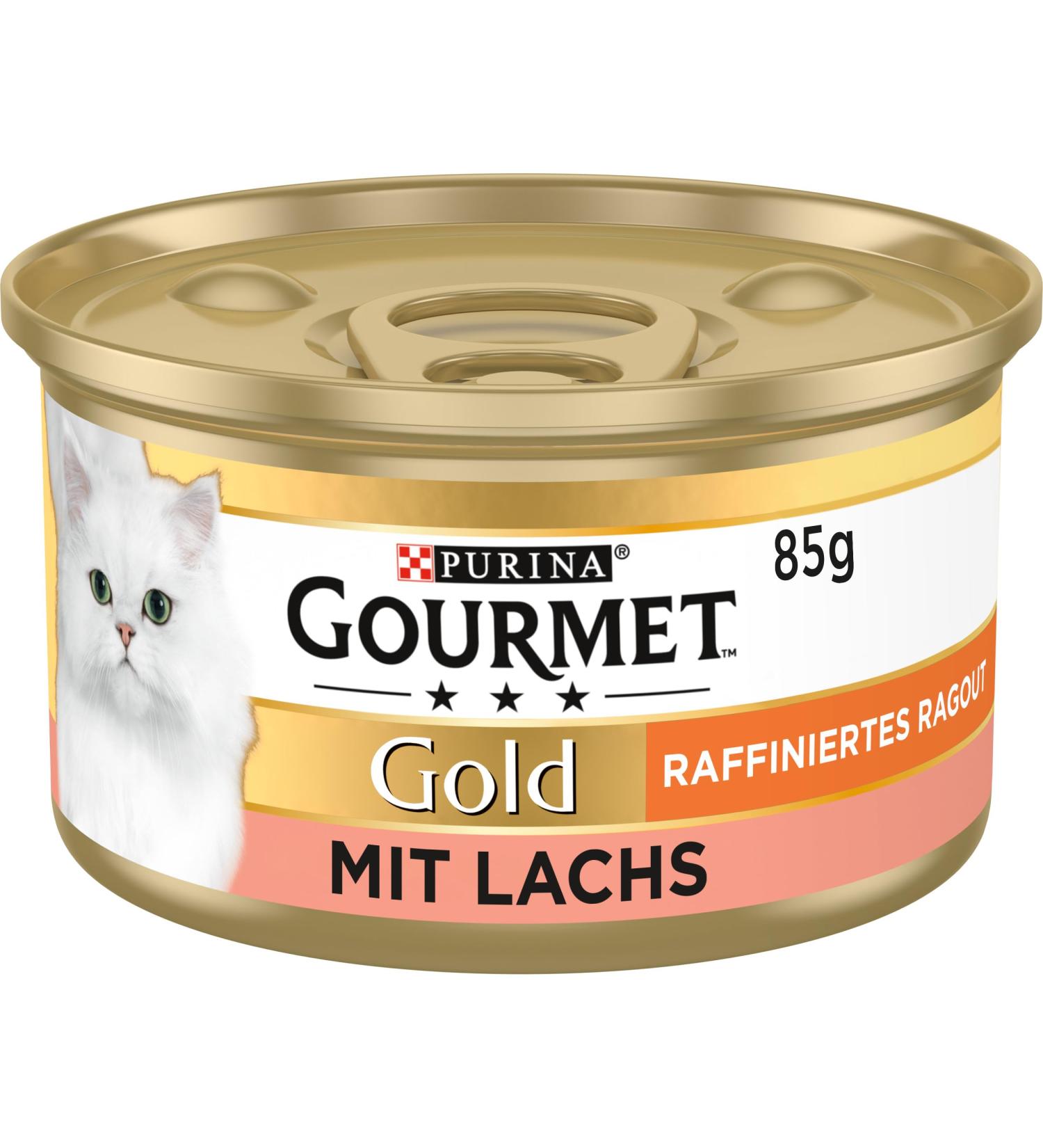 Gourmet PURINA GOURMET Gold Refined Ragout Wet Cat Food with Salmon - 12-Pack (12 x 85g) | Premium International Shipping - Buy Online on SooperMarket.com