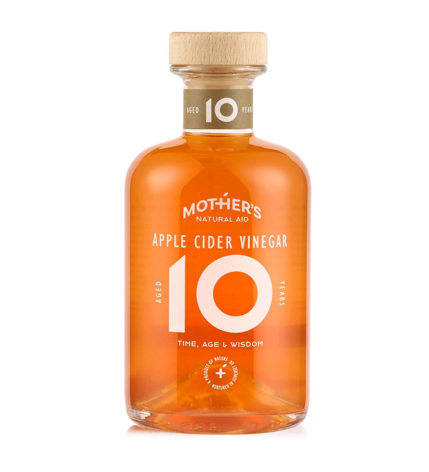 10-Year Aged Raw Apple Cider Vinegar with Mother - Keto-Friendly & Superior Quality - 350ml (Pack of 1) - Buy Online on SooperMarket.com