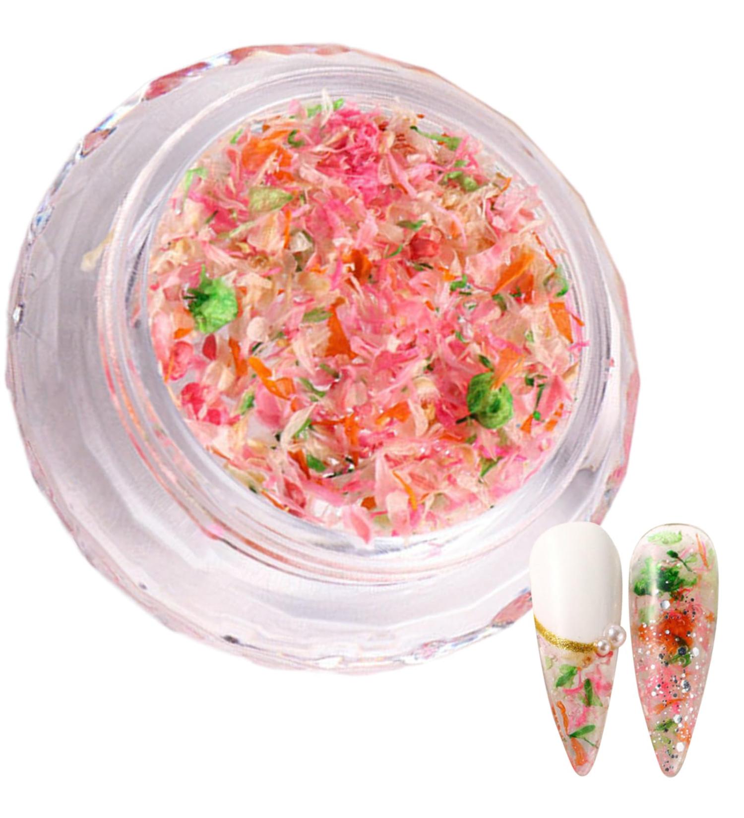 1Box 3D Dried Flower Nails Art Nail Accessories Elegant Nails Art Adornments Decoration Perfect For Nail Decoration Mixed Flowers For Nails Art S053A - Buy Online on SooperMarket.com