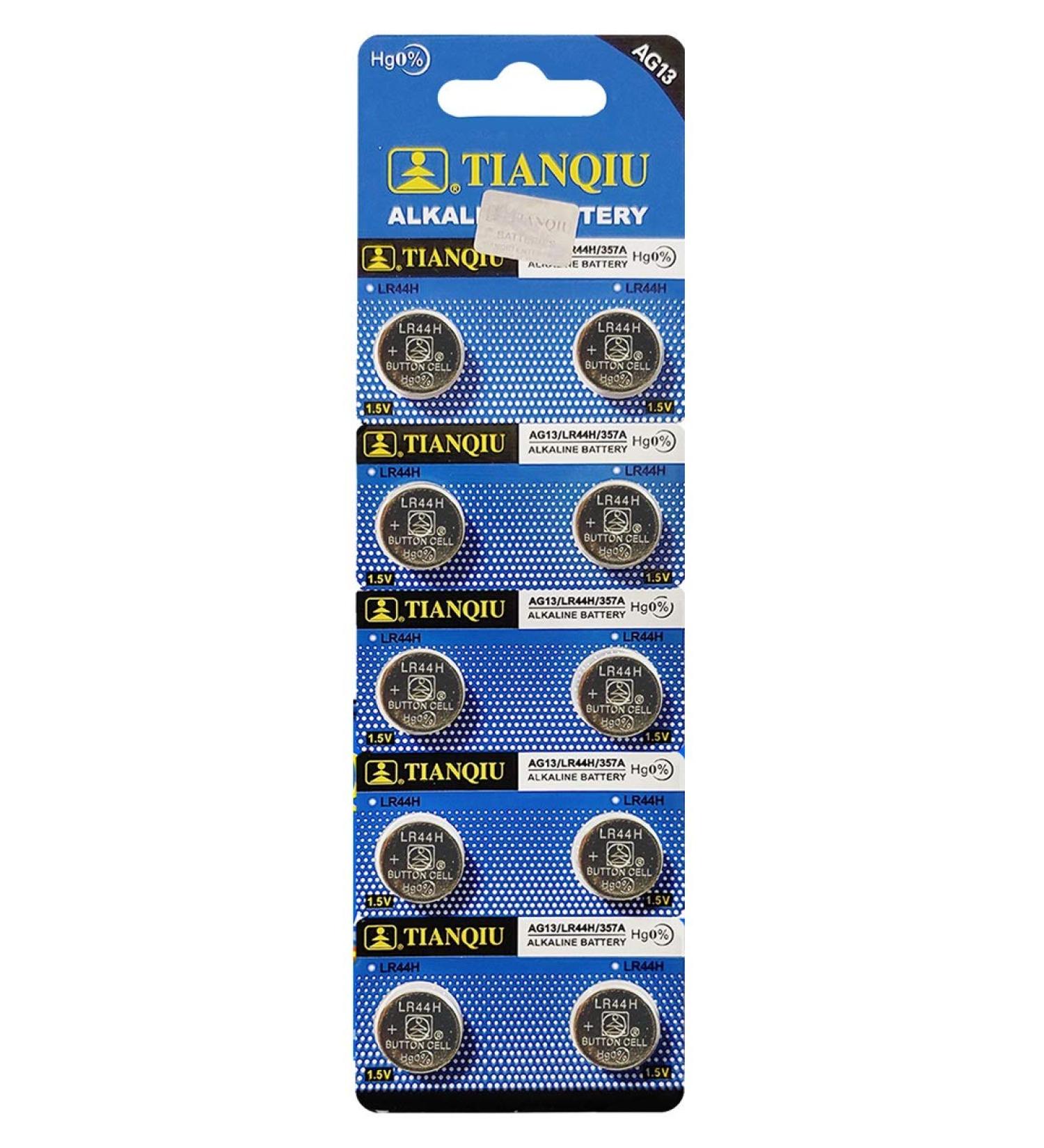 Tianqiu 10Pcs AG13 LR44 357 SR44SW Alkaline Battery - Long-Lasting Power for Electronics | Buy Internationally - Buy Online on SooperMarket.com