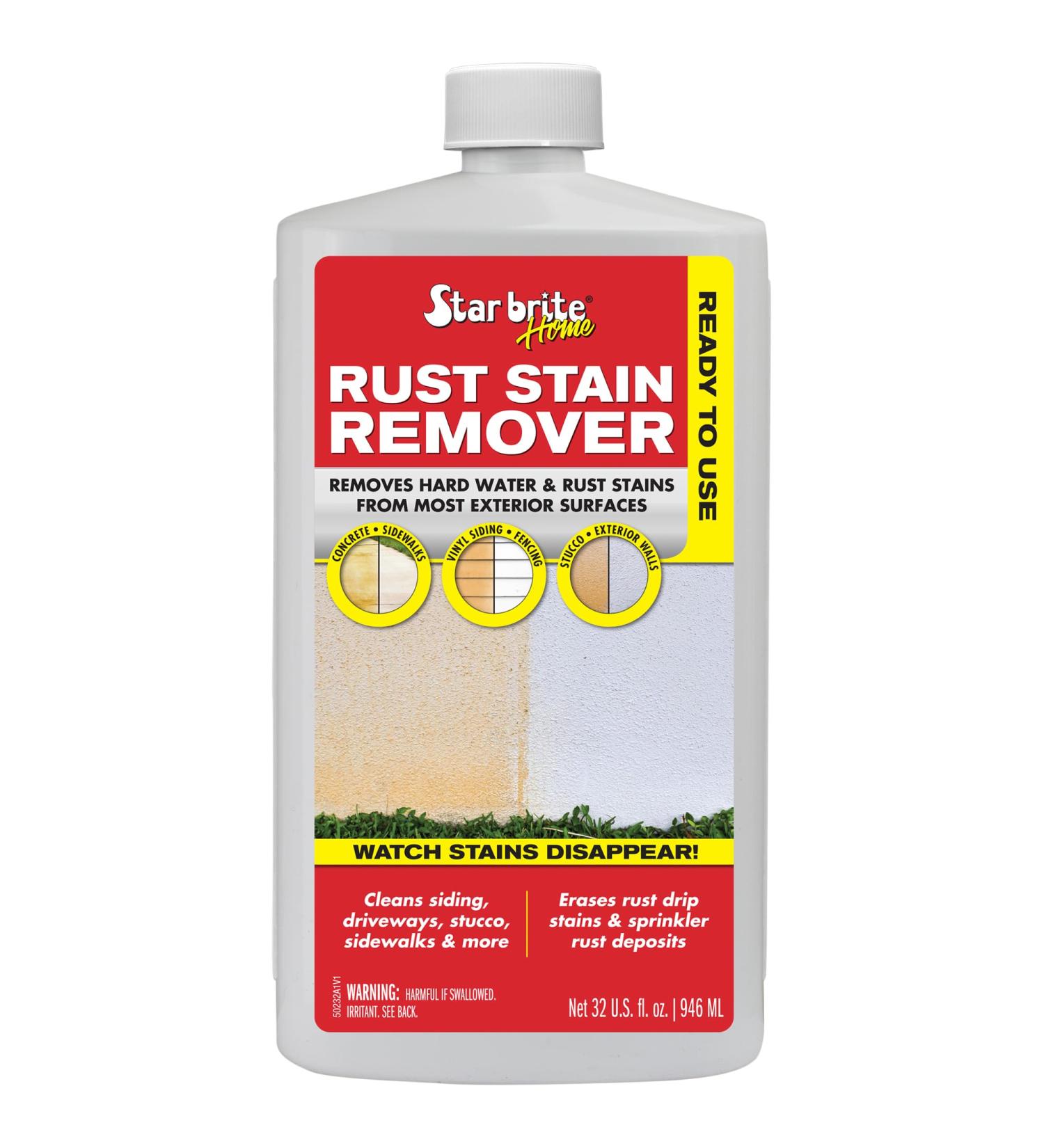 STAR BRITE Rust Stain Remover 32 OZ | Quick & Effective Stain Removal for Driveways Walls Sidewalks & More - International Shipping Available - Buy Online on SooperMarket.com