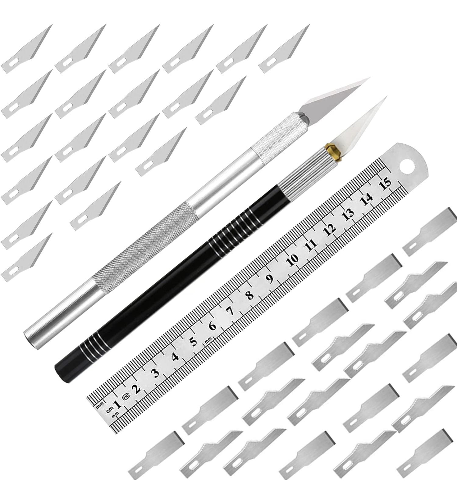 43 Pc Exacto Art Knives & Blades Kit - Precision Craft and Hobby Knife Set with 40 Spare Blades - Buy Online on SooperMarket.com
