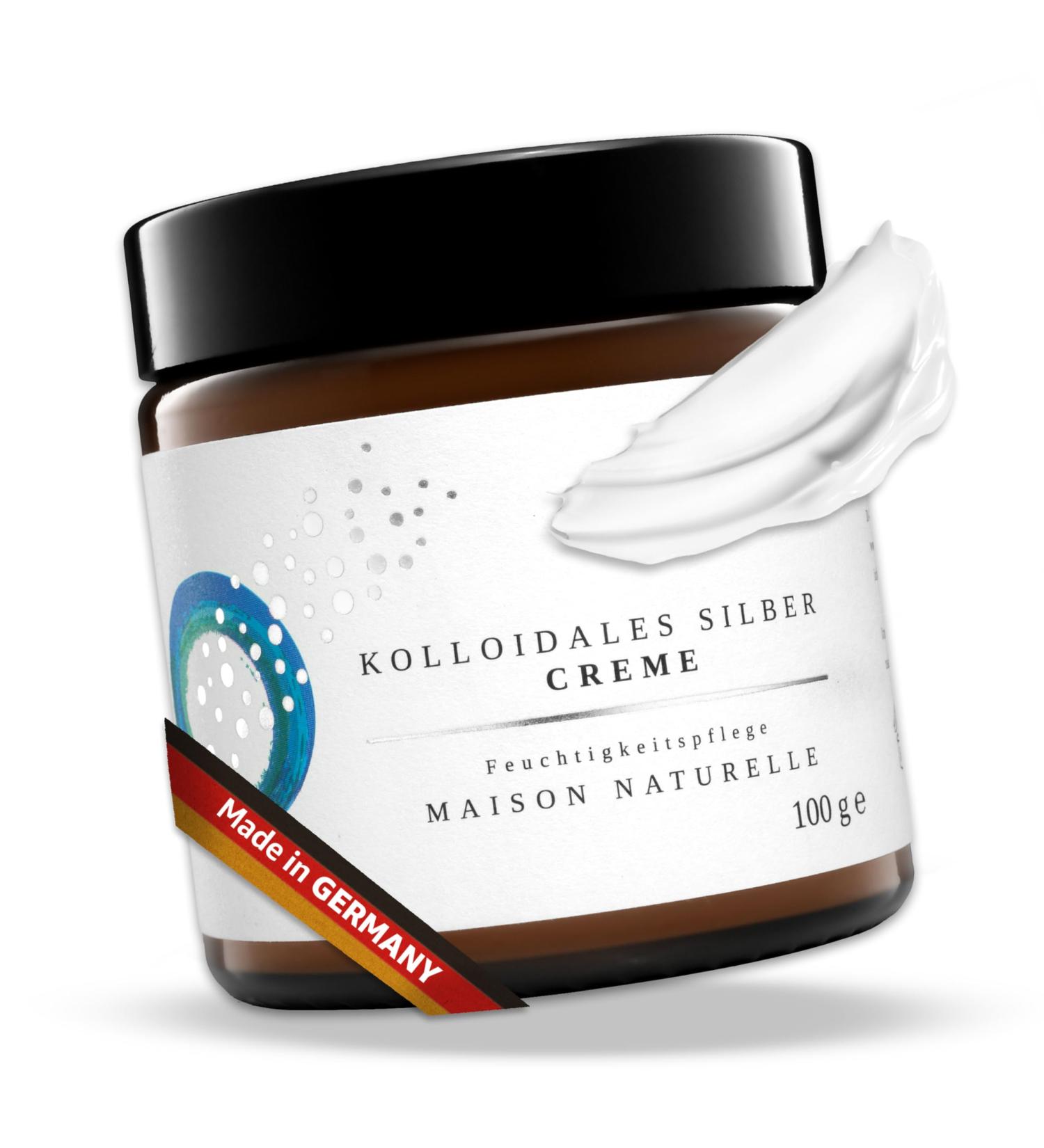 Maison Naturelle Colloidal Silver Cream 100g - Best Natural Silver Cream 2020 | 1000 ppm - Premium Quality 1 Pack - Buy Online on SooperMarket.com