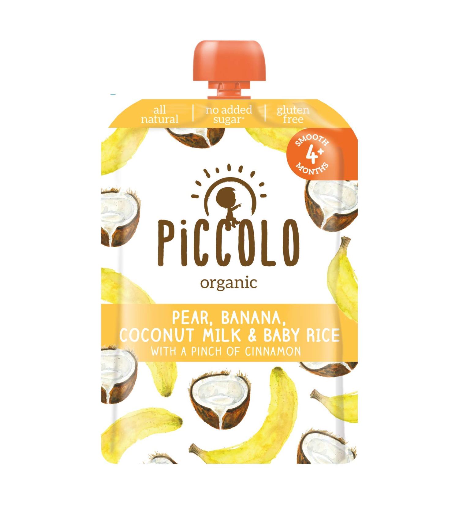 Piccolo Organic Pear Banana Coconut Milk Baby White Rice 100g - Buy Online on SooperMarket.com