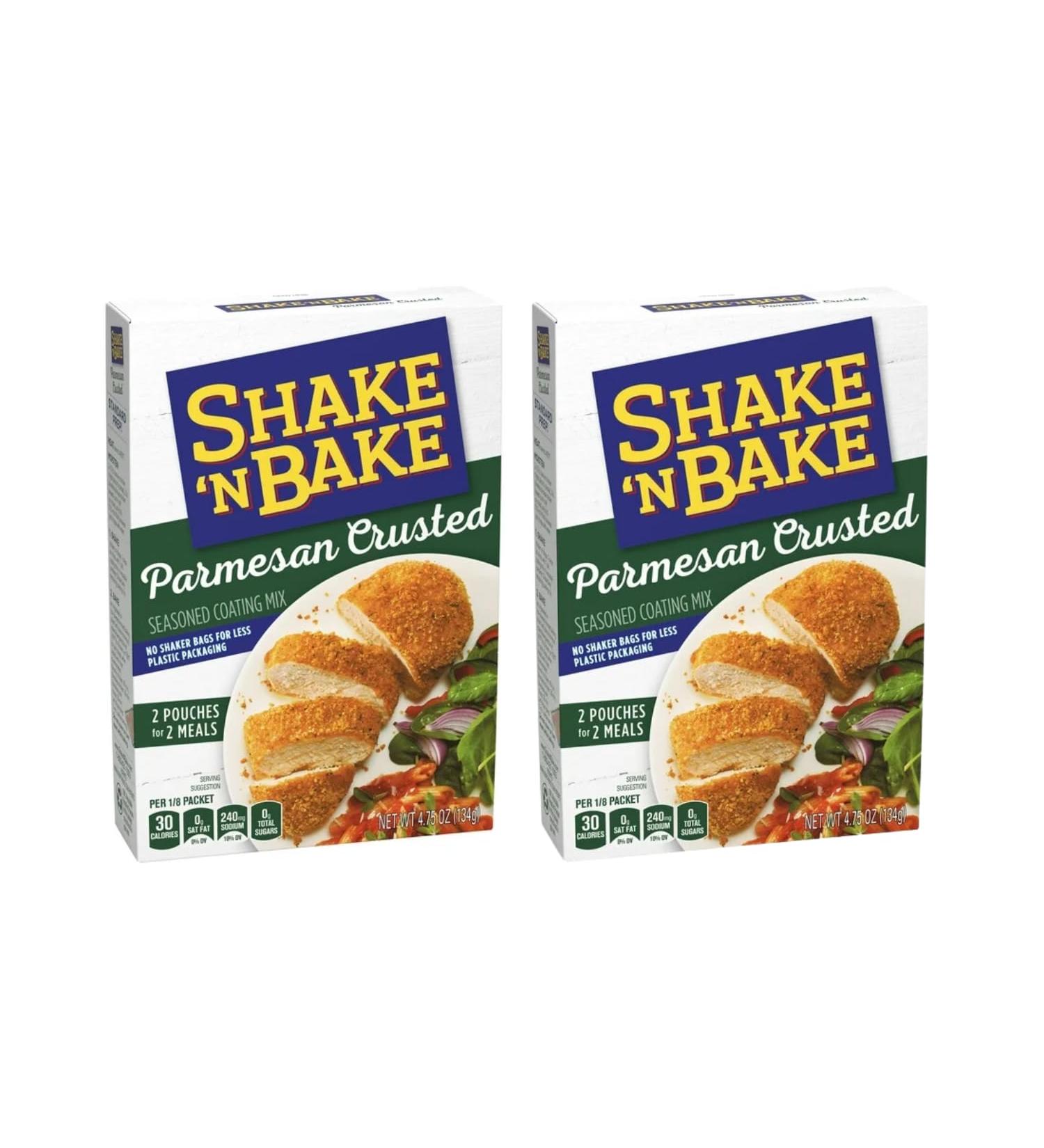 Kraft Shake 'n Bake Parmesan Crusted Seasoned Coating Mix 4.75 oz | Kosher Certified | Creates Crispy Flavorful and Juicy Chicken Without Frying | 2 Pack - Buy Online on SooperMarket.com