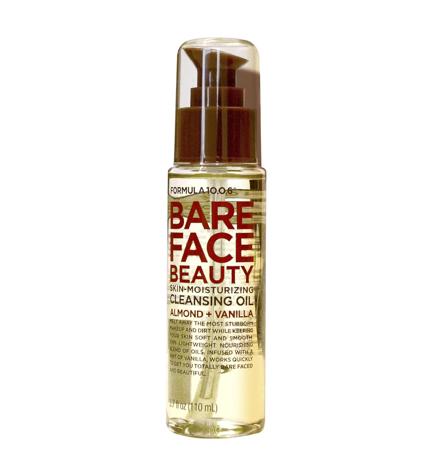 Formula 10.0.6 Bare Face Beauty Cleansing Oil - Vegan Paraben-Free Sulfate-Free Makeup Remover (3.7 Fl Oz) | Hydrating & Cruelty-Free Skin Moisturizer - Buy Online on SooperMarket.com