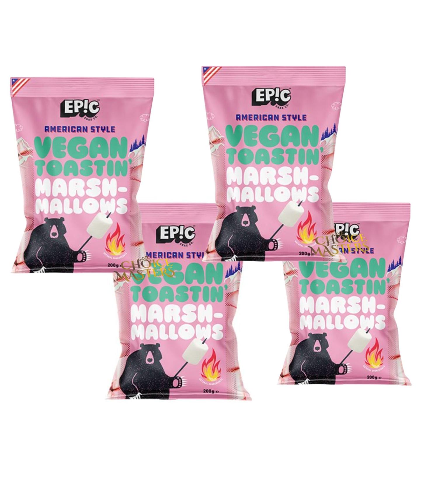 Vegan Marshmallows | American Style Epic Vegan Extra Large Toasting Marshmallows - Gluten Free - 800g - Buy Online on SooperMarket.com