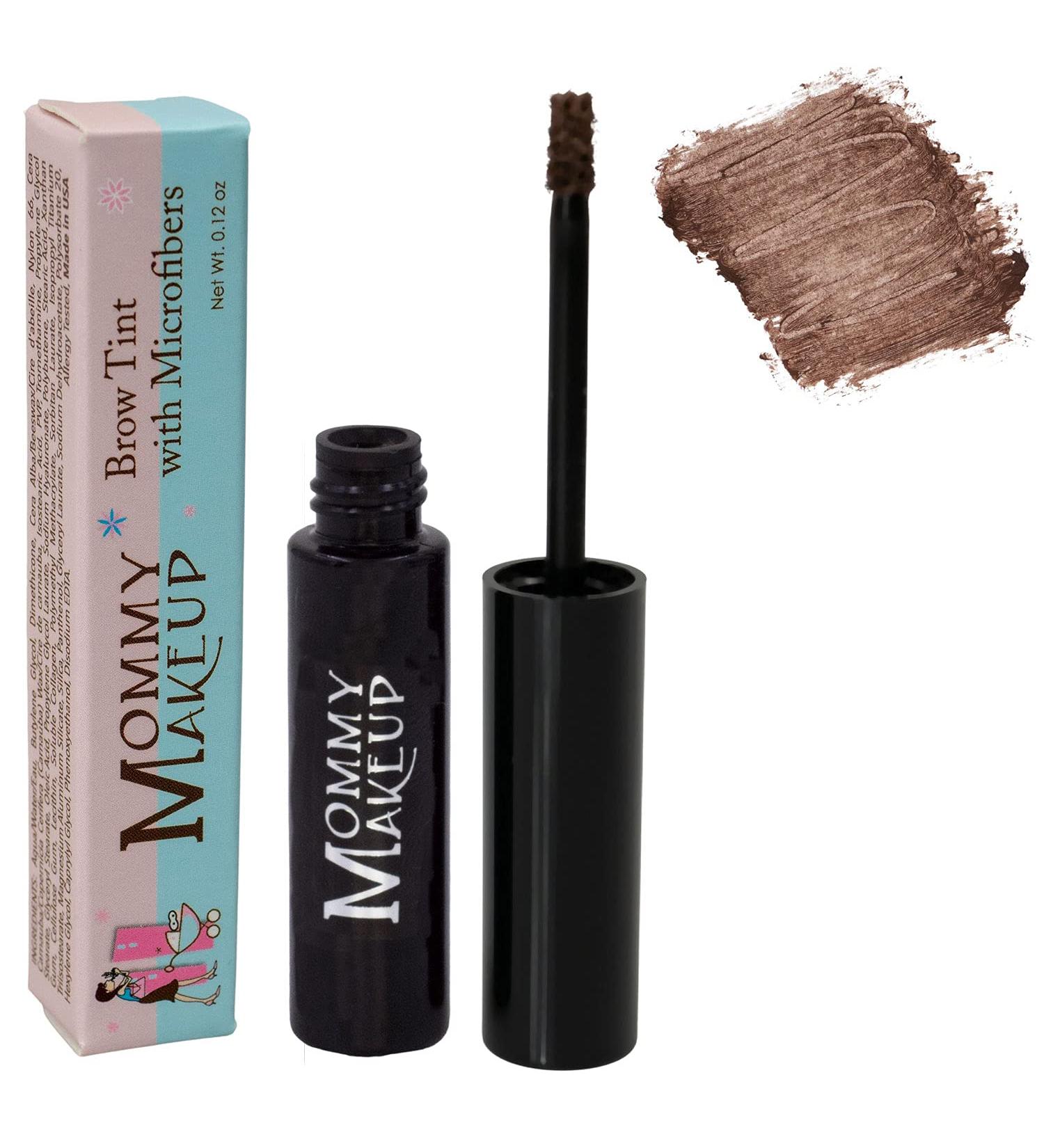 Mommy Makeup Brow Tint with Microfibers - Long Lasting Eyebrow Gel in Sable Brown | Paraben, Talc-free, PETA Certified, Made in USA - Buy Online on SooperMarket.com