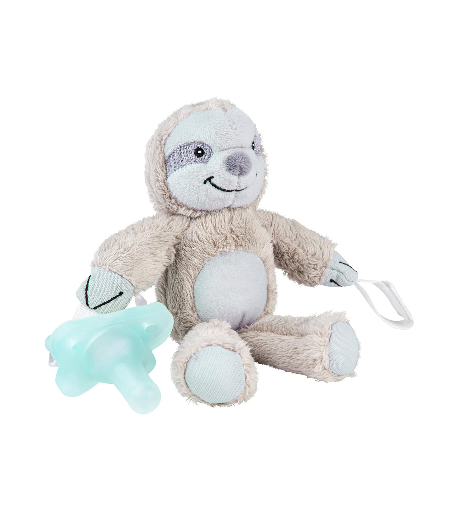 Dr. Brown's Baby Lovey Sloth Pacifier Holder & Teether Clip with HappyPaci - 100% Silicone, 0-12m - Buy Online on SooperMarket.com