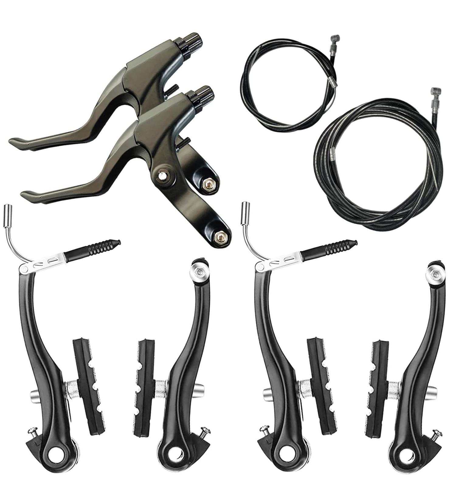 Lomodo 6 Piece Bicycle Brake Accessories Set - Aluminium Alloy Brake Levers, Handle Bars, Brake Wires, V Brake Set for Mountain/Road/MTB Bike - Buy Online on SooperMarket.com