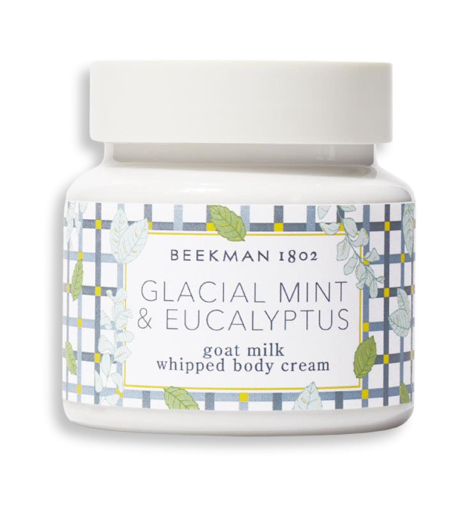 Beekman 1802 Whipped Body Cream - 8 oz | Hydrating Goat Milk Cream for Sensitive Skin | Cruelty-Free Glacial Mint & Eucalyptus - Buy Online on SooperMarket.com