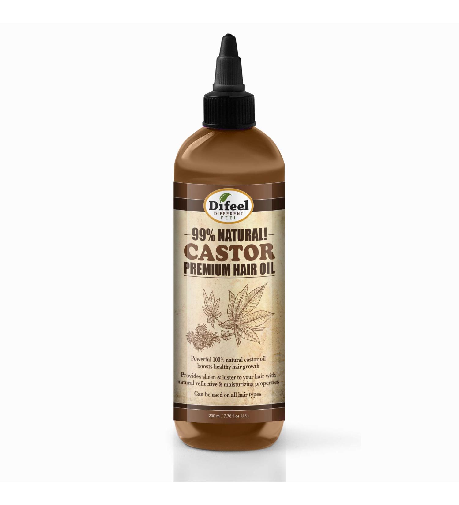 Difeel 99% Natural Castor Oil for Hair Growth - 8 oz Premium Hair Oil - Buy Online on SooperMarket.com