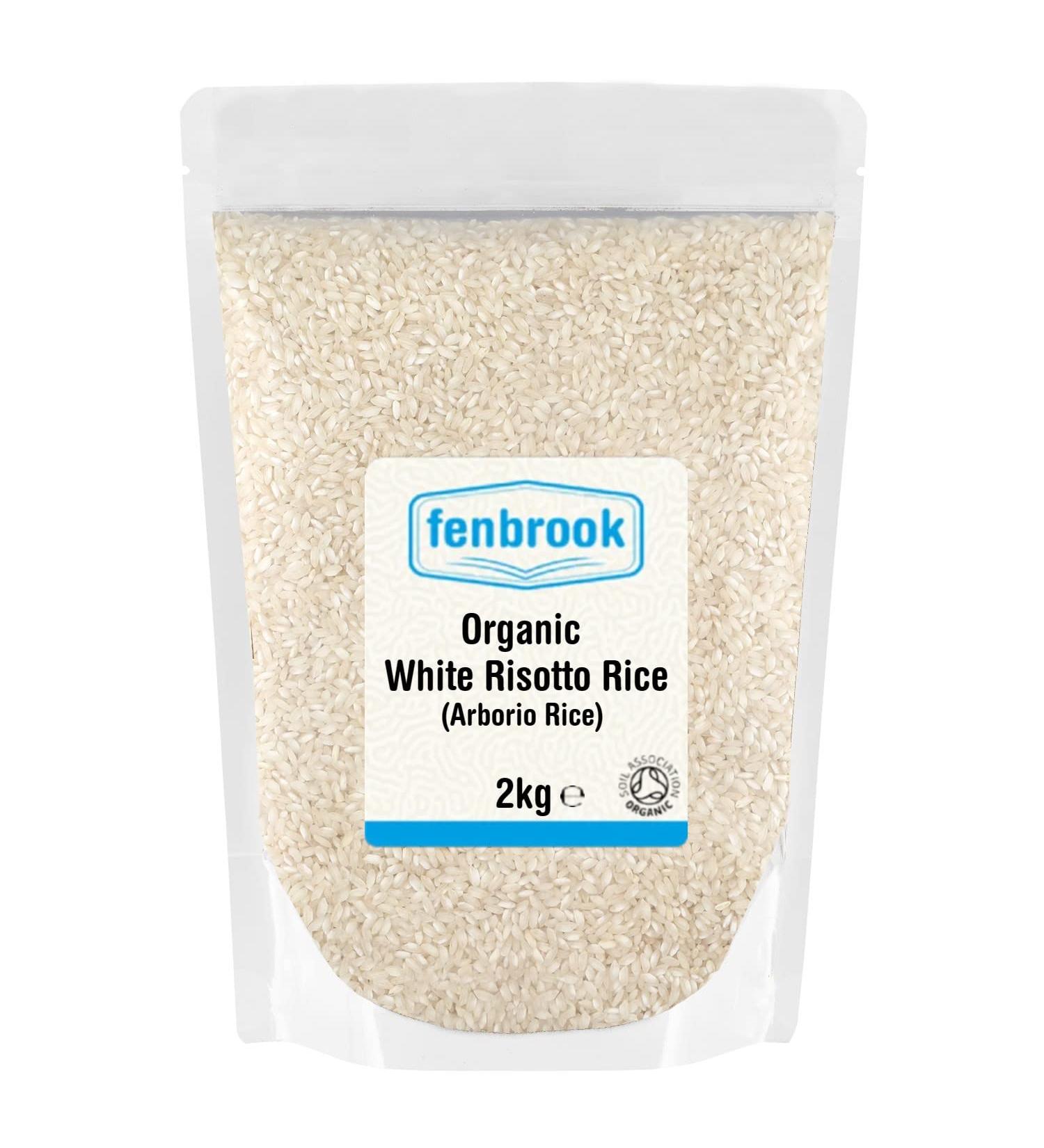 Organic White Risotto Rice (Arborio Rice) 2kg | Certified Organic by Fenbrook Organic - Buy Online on SooperMarket.com