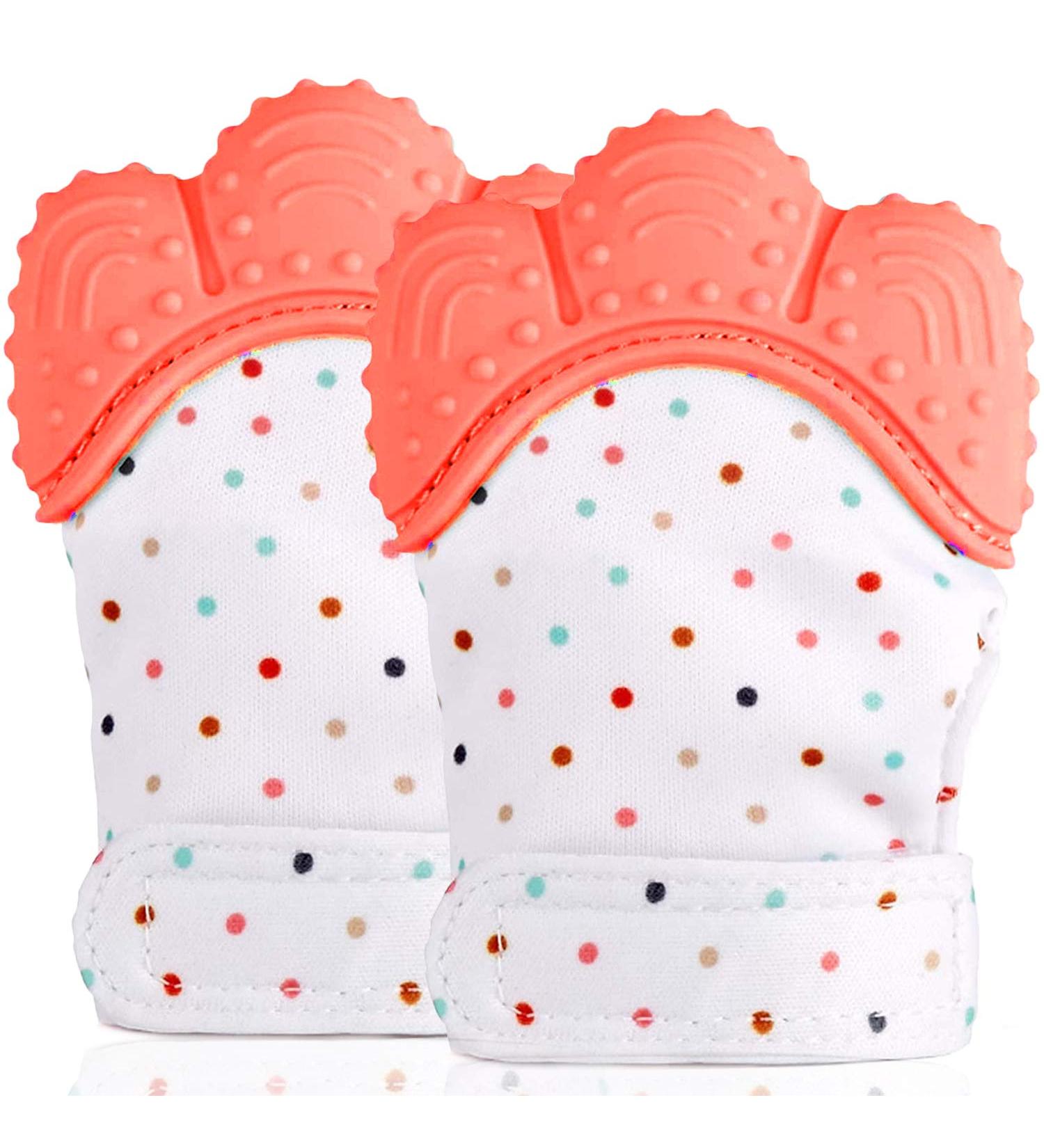 Bite Glove for Babies - Food-Safe Silicone Scratch Protection Pain Relief 2-Pack in Orange - Buy Online on SooperMarket.com