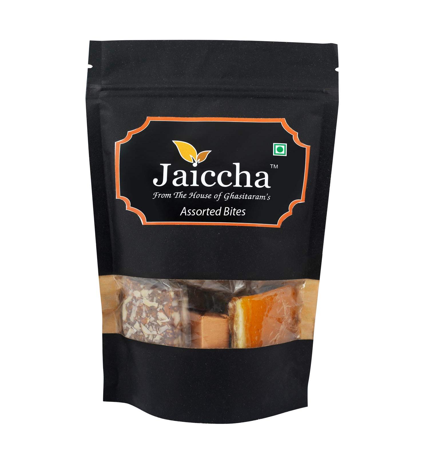 Jaiccha Ghasitaram Assorted Bites 200 GMS in Black Paper Pouch - Buy Online on SooperMarket.com