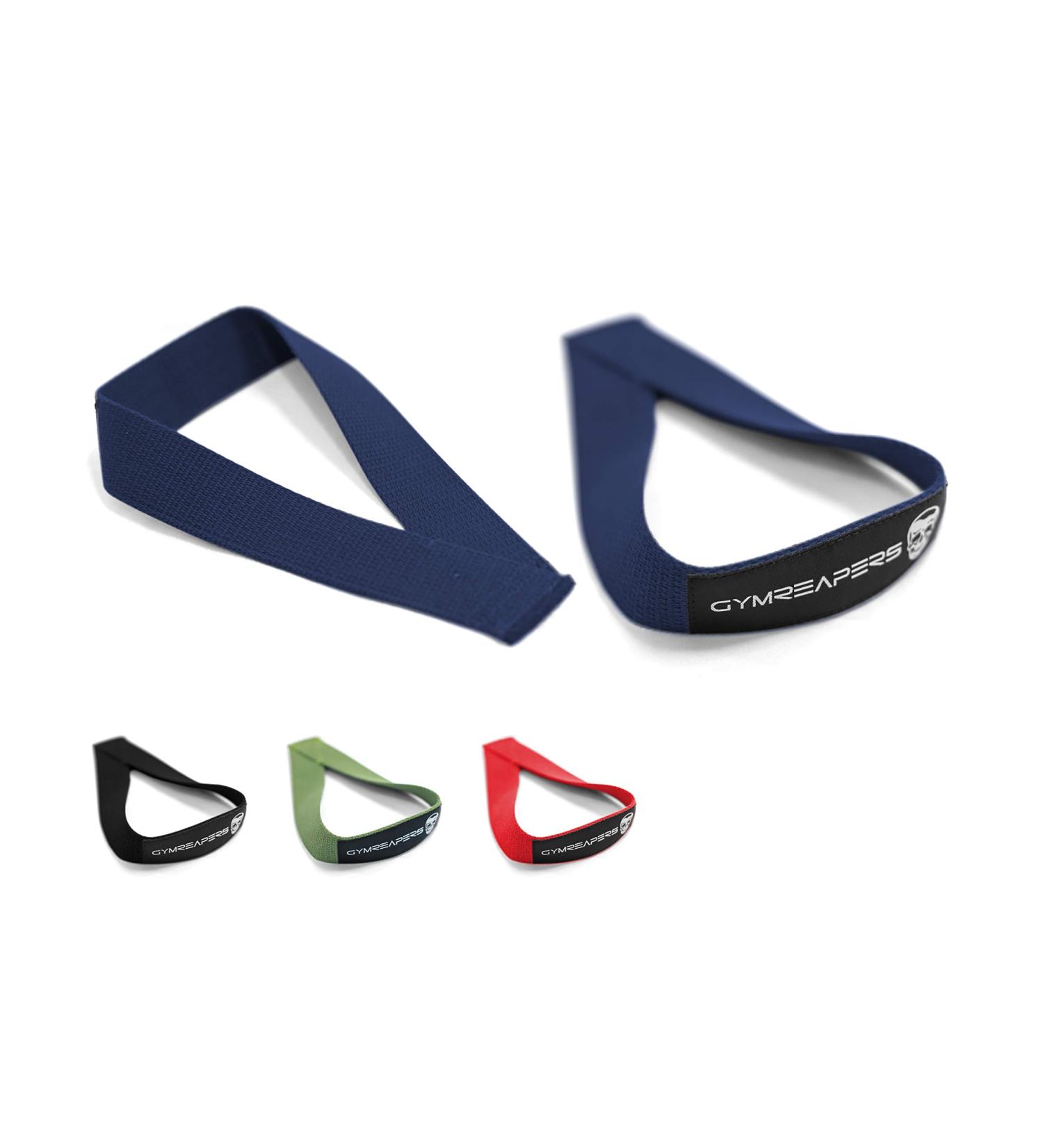 Gymreapers Cotton Olympic Lifting Straps for Weightlifting, Snatch, Clean, Powerlifting, Deadlifts - Navy (Pair) - Buy Online on SooperMarket.com