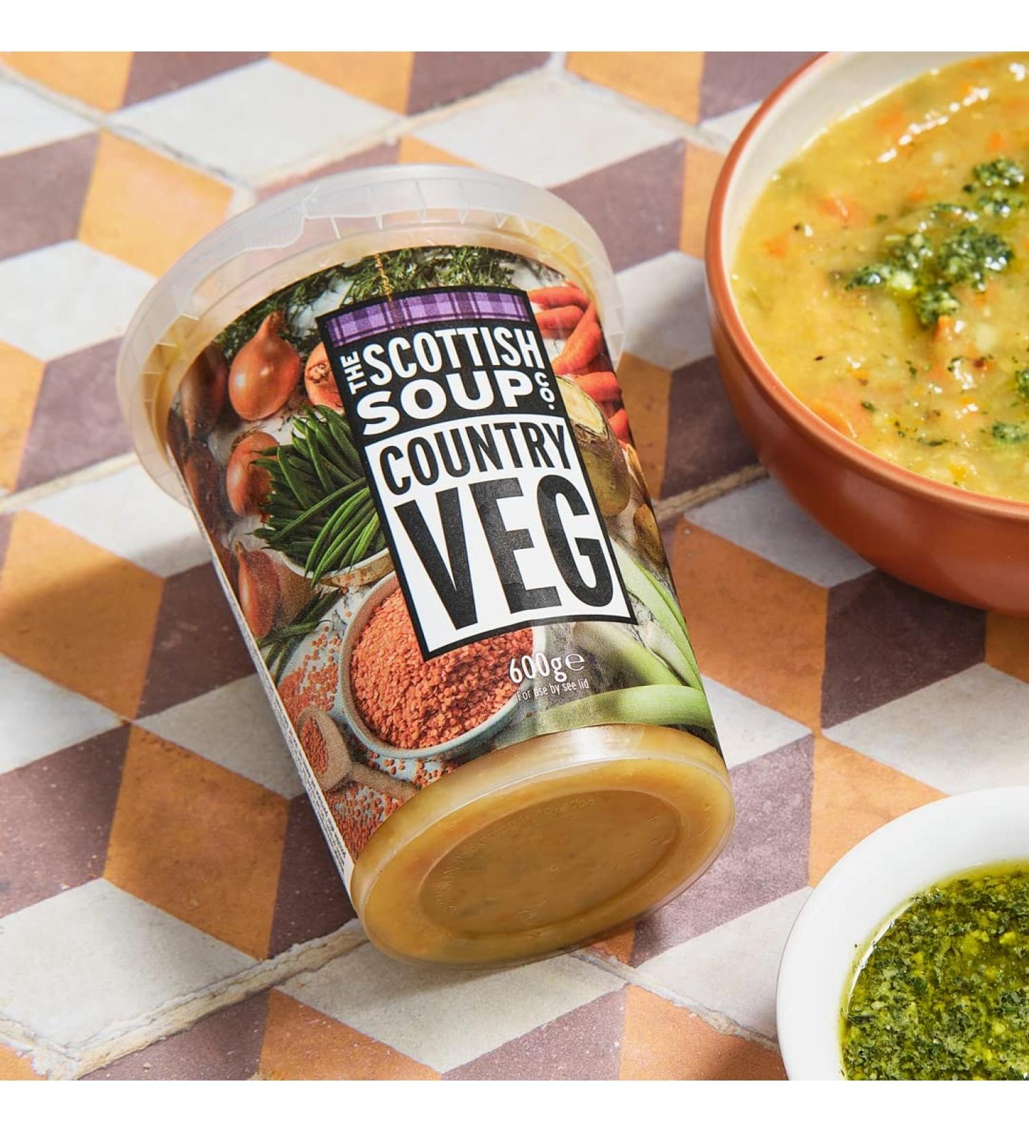 The Scottish Soup Company - Country Vegetable Chilled Soup - 600g Tub x 4 - Buy Online on SooperMarket.com