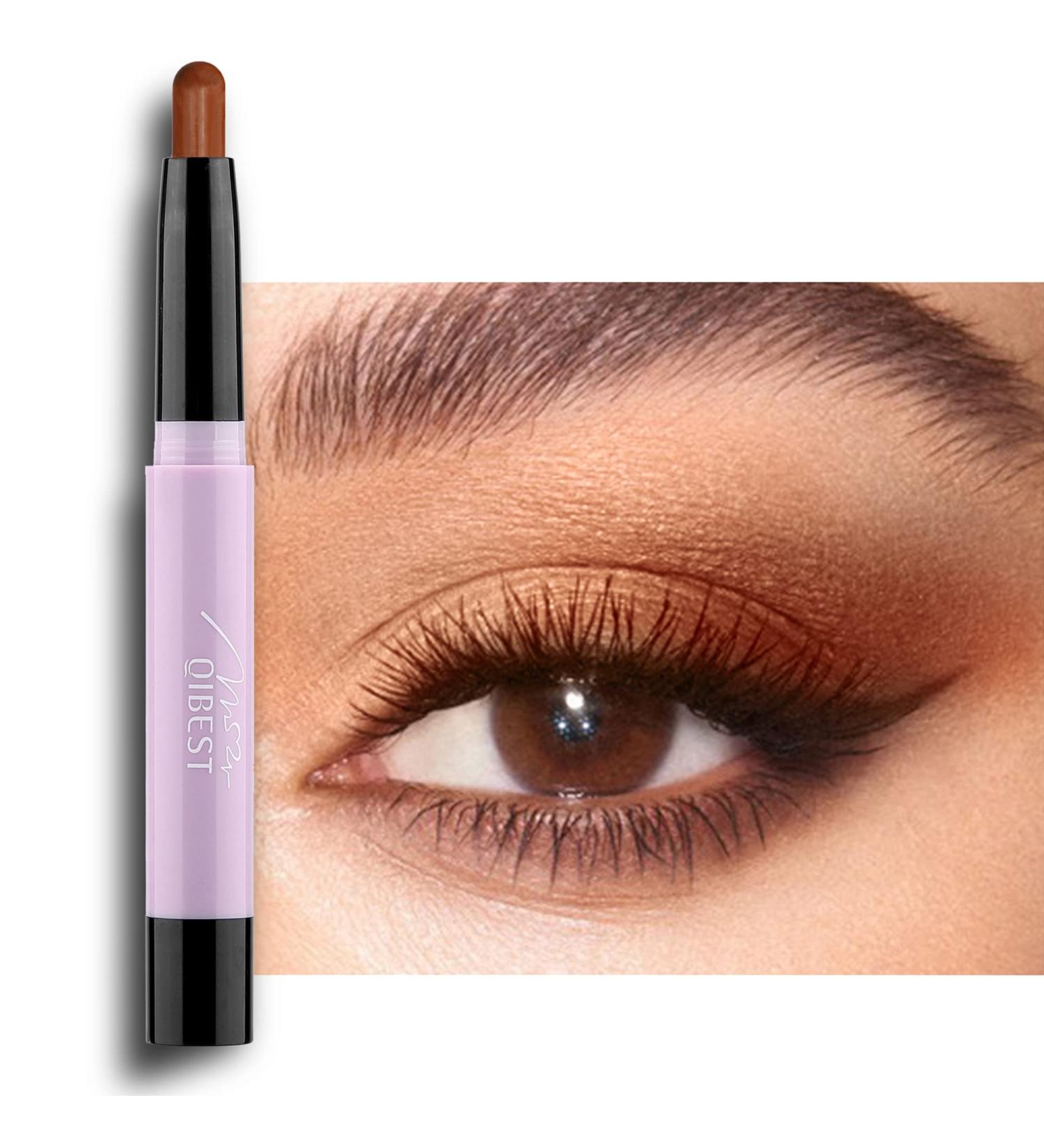 DELISOUL Cream Eyeshadow Stick - Long-Lasting Matte & Shimmer Eyeliner Pen for Neutral Eye Makeup | Waterproof Eye Shadow Pencil | Brown Orange Matte | Buildable Formula - Buy Online on SooperMarket.com