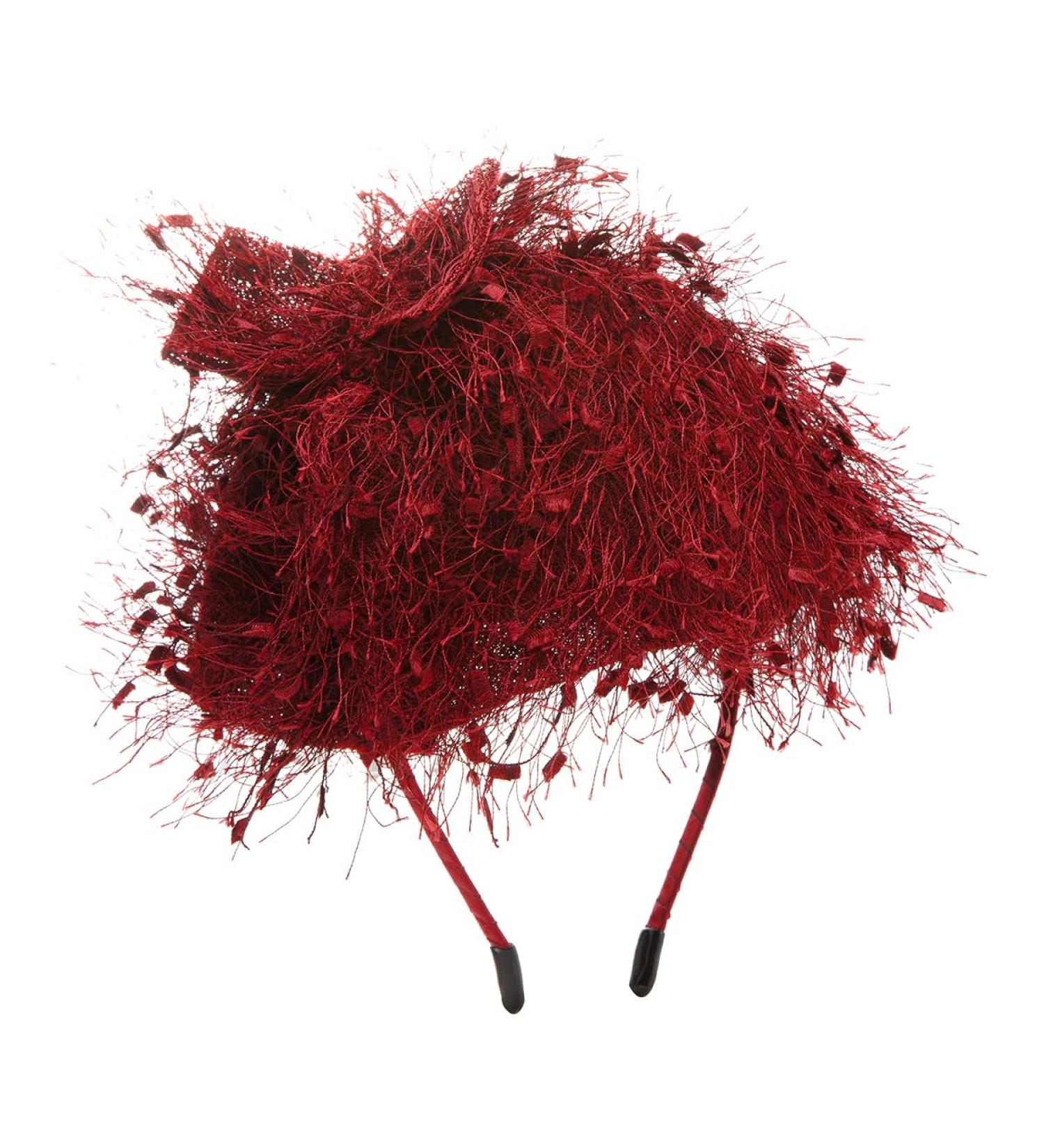 axy HRHU1 Fascinator Headband Hat with Bow Bridal Headpiece Beautiful Headband Women's Headband Hair Accessories (Red) - Buy Online on SooperMarket.com