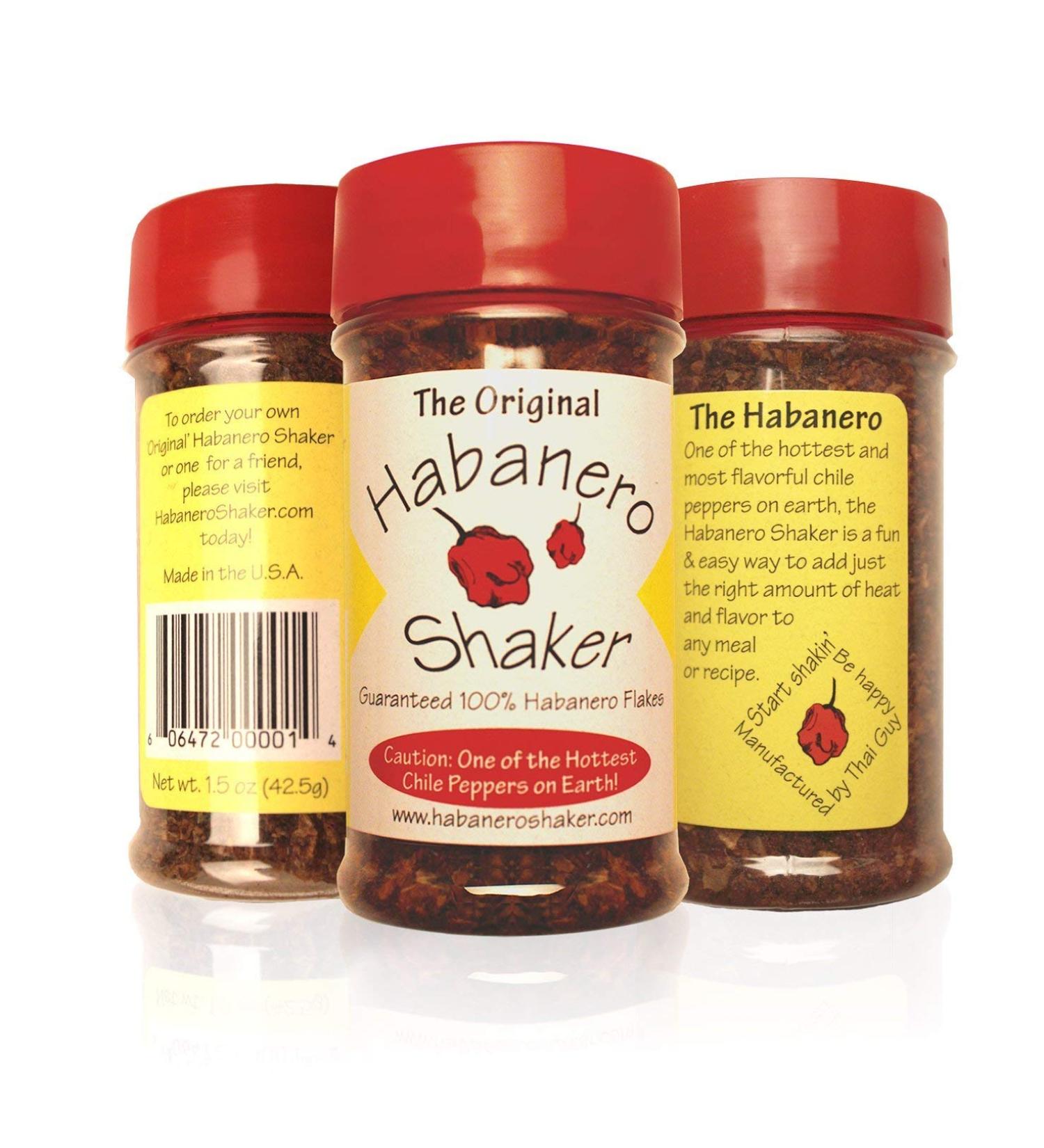 Habanero Shaker - 100% Custom Flaked Hot Habanero Chile Peppers 1.5oz (Pack of 1) - Buy Online on SooperMarket.com