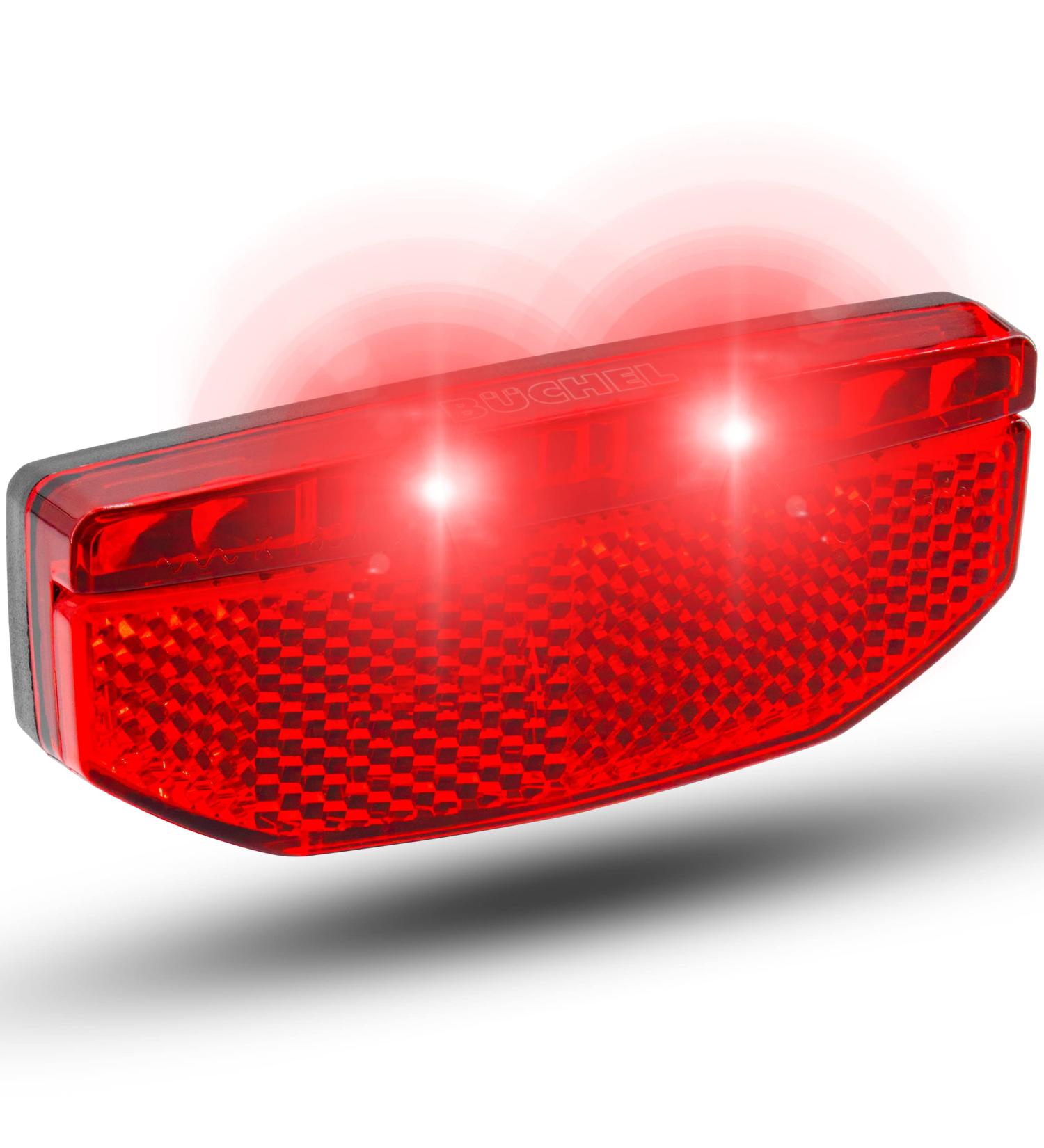 B chel LED Bicycle Luggage Rack Light | STVZO Approved Taillight for Dynamo & E-Bike | Black Bicycle Light - Buy Online on SooperMarket.com