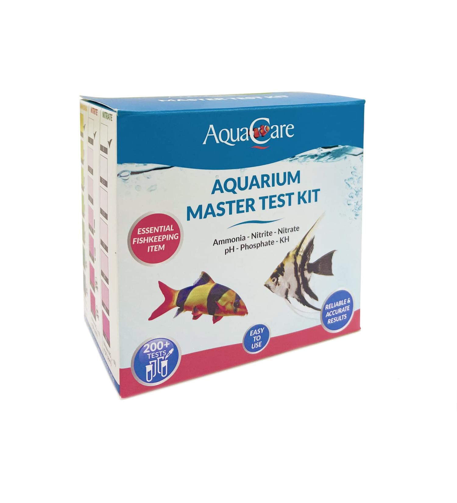 AquaCare 6 in 1 Master Test Kit for Freshwater Aquariums - Tests for Ammonia, Nitrite, Nitrate, pH, Phosphate, and KH - Buy Online on SooperMarket.com