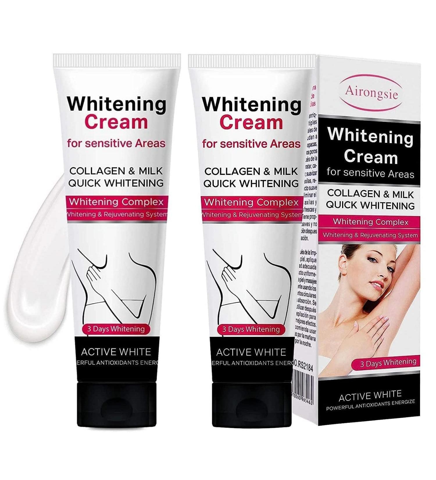 Plymun 2pcs Crema Aclaradora Para Manchas en Piel de Cara, Axilas, Cuello y Entrepierna - Buy Online on SooperMarket.com
