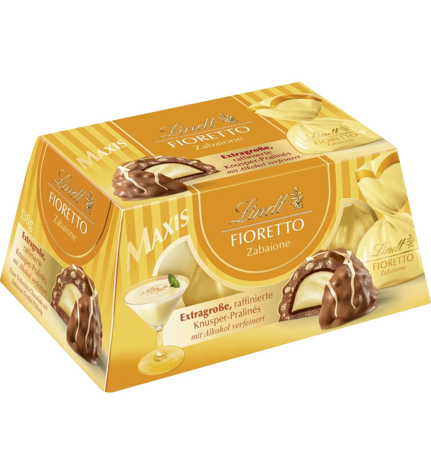 Lindt Fioretto Maxi Zabaione 138g - Luxury Chocolate Gift Box | 6 Milk Chocolates & Truffle Filling | Perfect for Gifting - Buy Online on SooperMarket.com