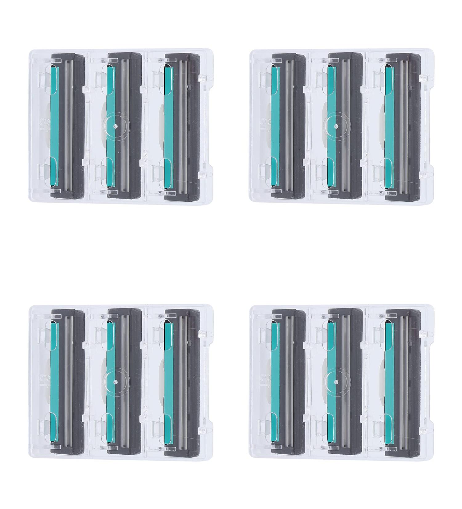 Mens Refills Professional Barber Beard Manual Razor - 12PC Fixed Head Clean & Comfortable Shaving - Buy Online on SooperMarket.com
