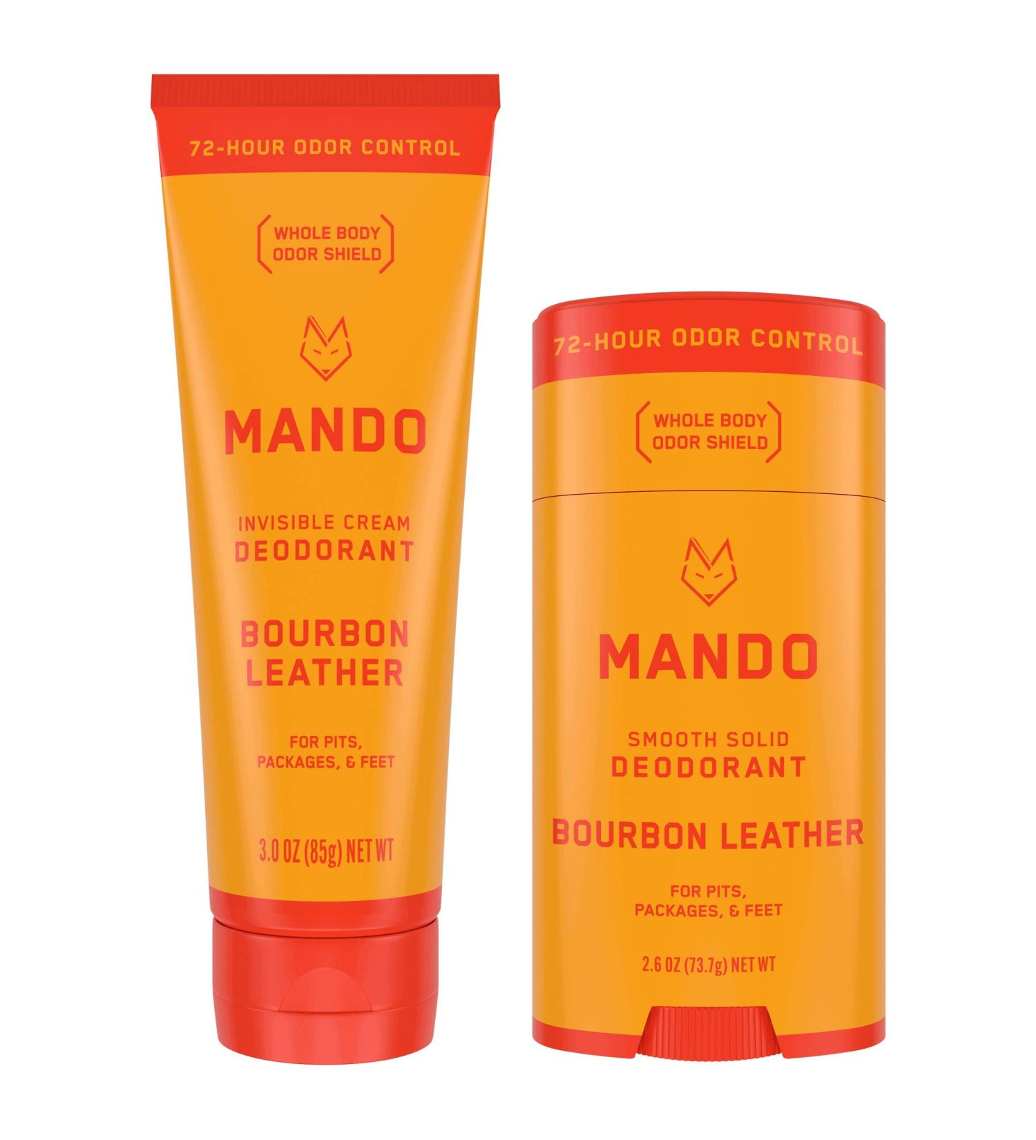 Mando Bourbon Leather Body Deodorant - 72 Hour Odor Control Aluminum & Baking Soda Free - Buy Online Internationally - Buy Online on SooperMarket.com