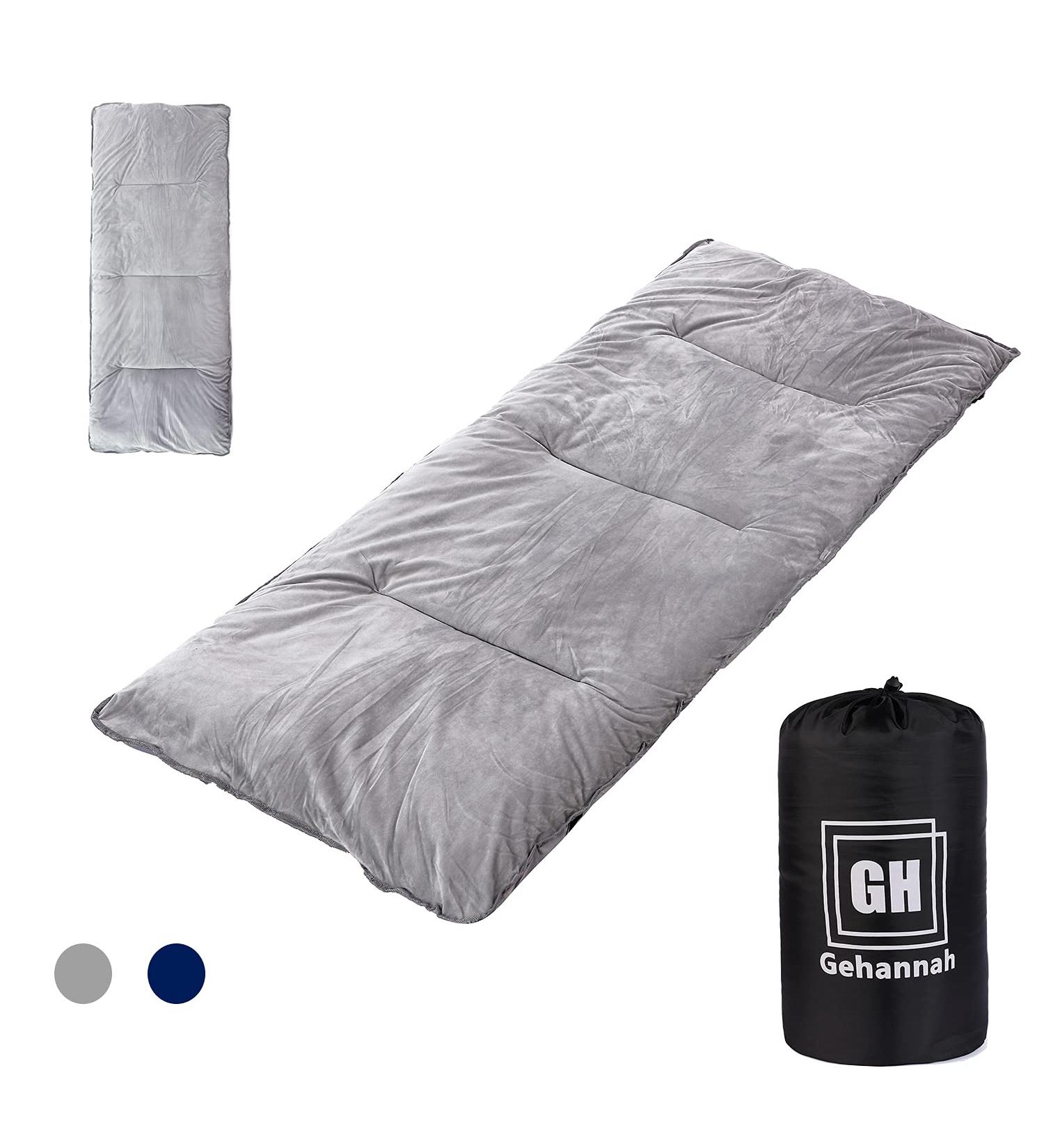 Gehannah Thick Camping Sleeping Pad - Soft Microfiber Cot Pads for Adults | Lightweight & Foldable | Ideal for Traveling, Hiking & Backpacking - Grey - Buy Online on SooperMarket.com