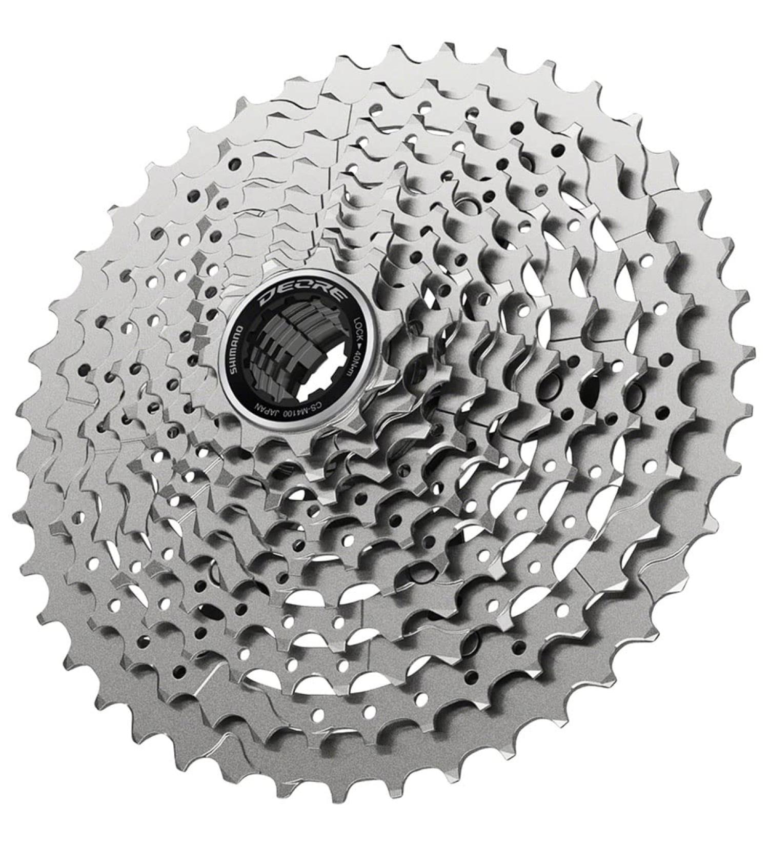 SHIMANO Deore CS-M4100-10 Cassette - 10-Speed, 11-42t, Silver