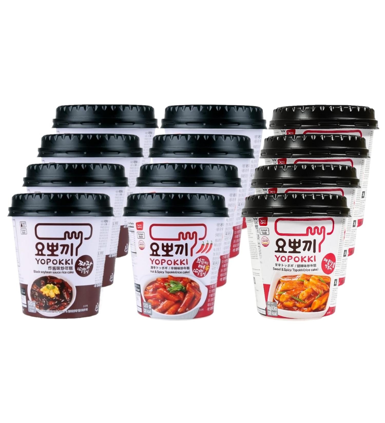 Yopokki Rice Cake - Mix 4x120g & 8x140g | Authentic Korean Flavor | International Shipping Available - Buy Online on SooperMarket.com