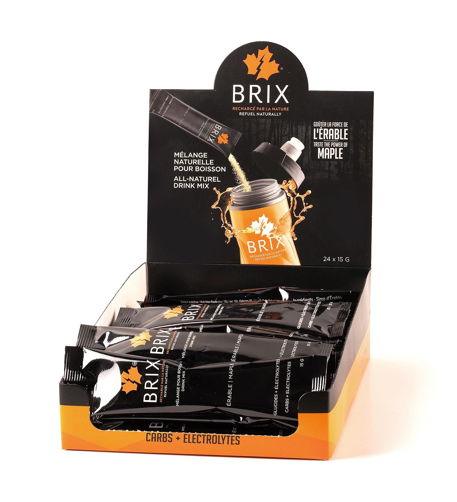 Brix : lectrolytes l' rable| 24X15g| nergisant| 100% naturelle|Nutrition sportive| Snack pour Athl te| Collation saine.